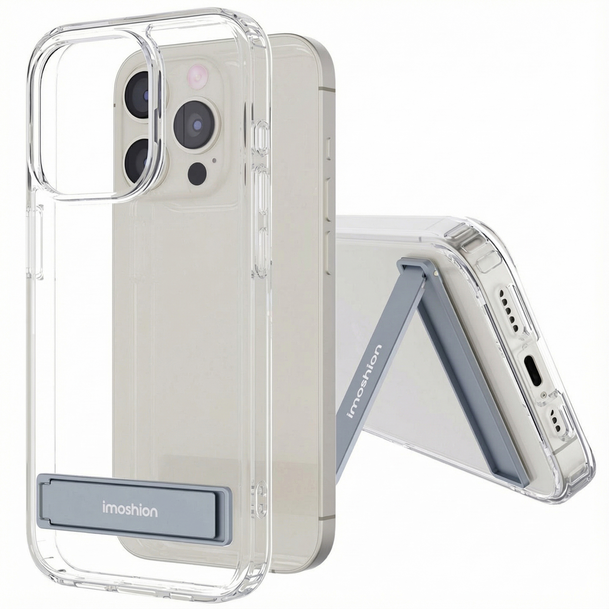 imoshion Coque Stand Apple iPhone 15 Pro - Transparent