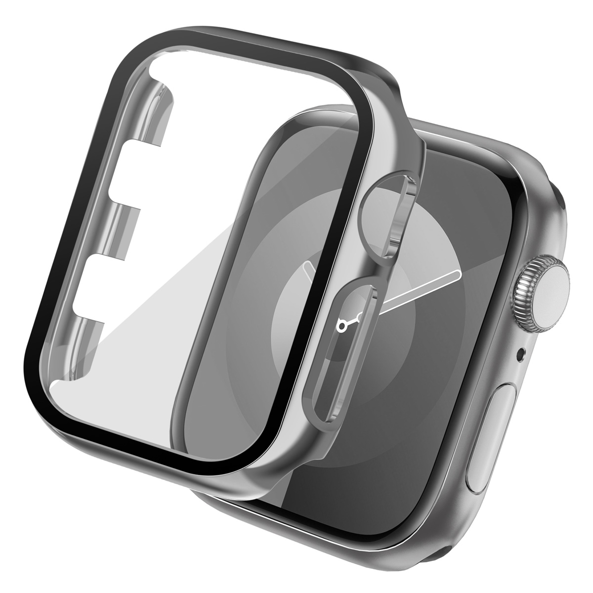 imoshion Full Cover Shiny Hardcase voor de Apple Watch 1 / 2 / 3 - 38 mm - Zilver