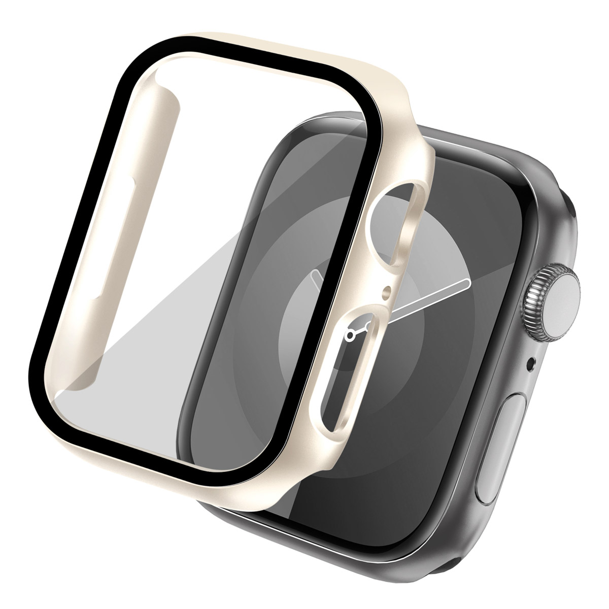 imoshion Full Cover Hardcase voor de Apple Watch 7 / 8 / 9 - 41 mm - Sterrenlicht