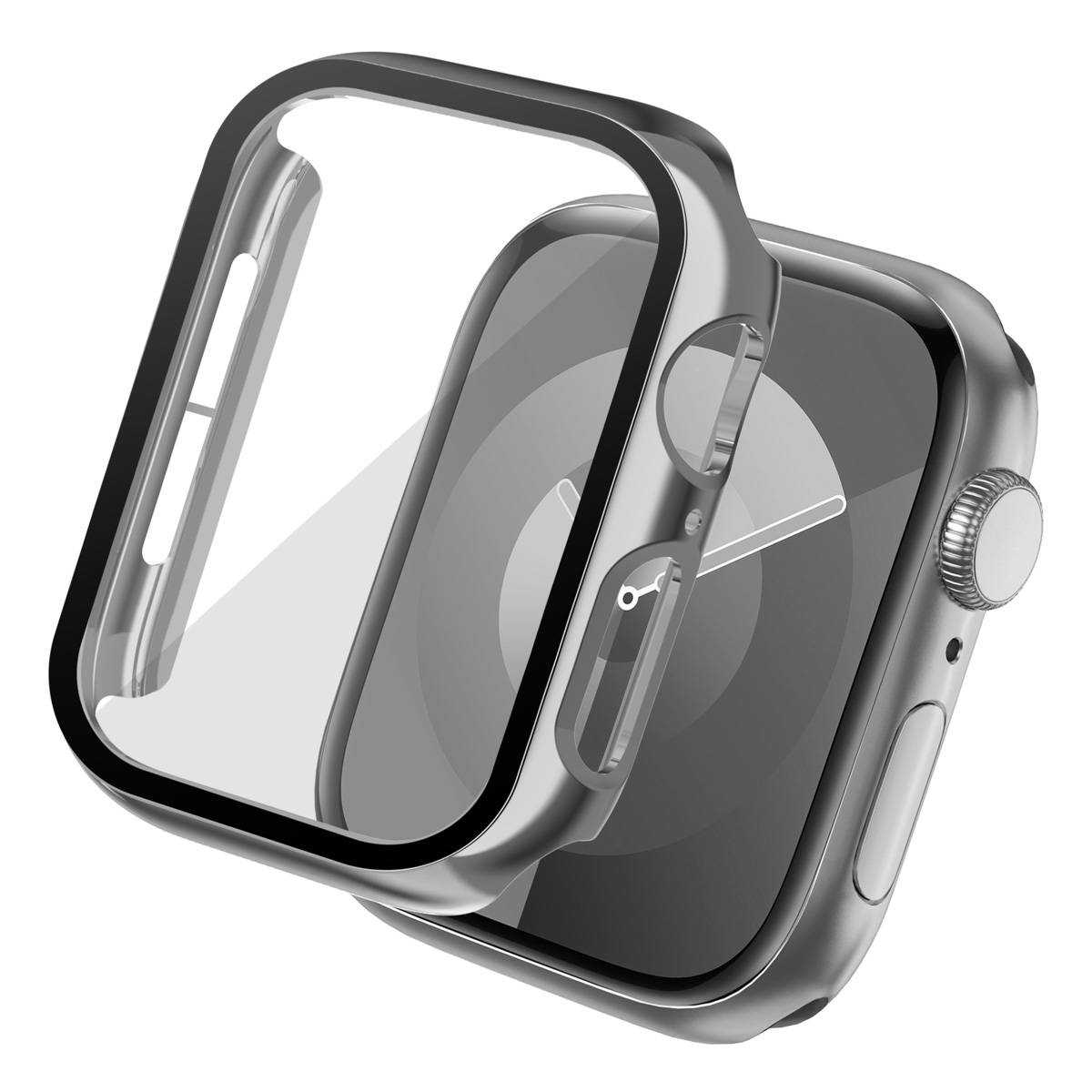 imoshion Full Cover Shiny Hardcase voor de Apple Watch 4 / 5 / 6 / SE - 44 mm - Zilver