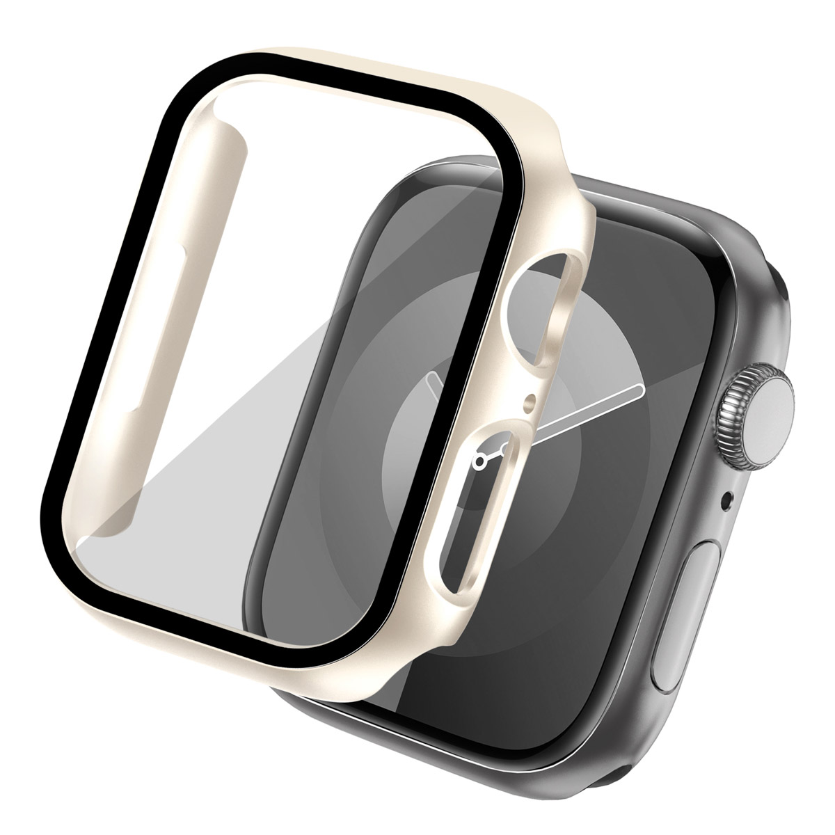 imoshion Full Cover Hardcase voor de Apple Watch 7 / 8 / 9 - 45 mm - Sterrenlicht