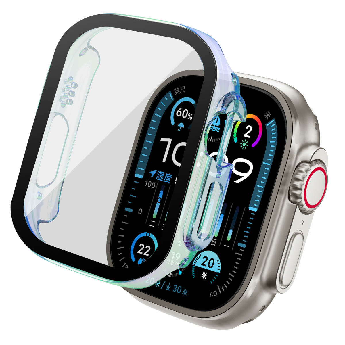 imoshion Full Cover Shiny Hardcase voor de Apple Watch Ultra / Ultra 2 / Ultra 3 - 49 mm - Pearlescent