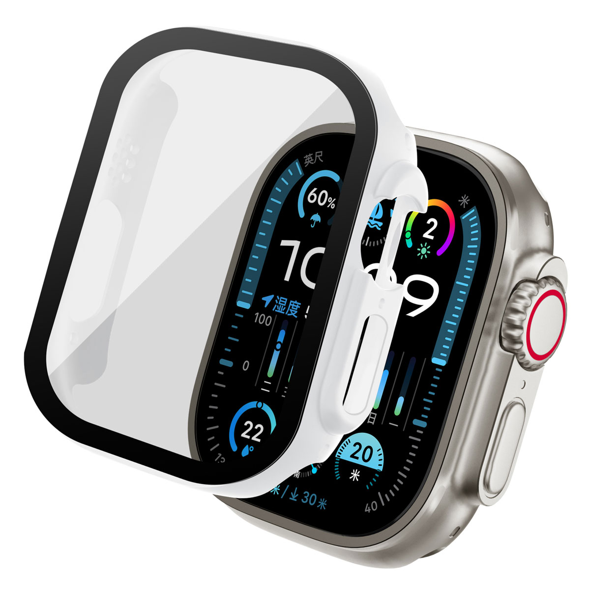 imoshion Full Cover Hardcase voor de Apple Watch Ultra / Ultra 2 / Ultra 3 - 49 mm - Wit