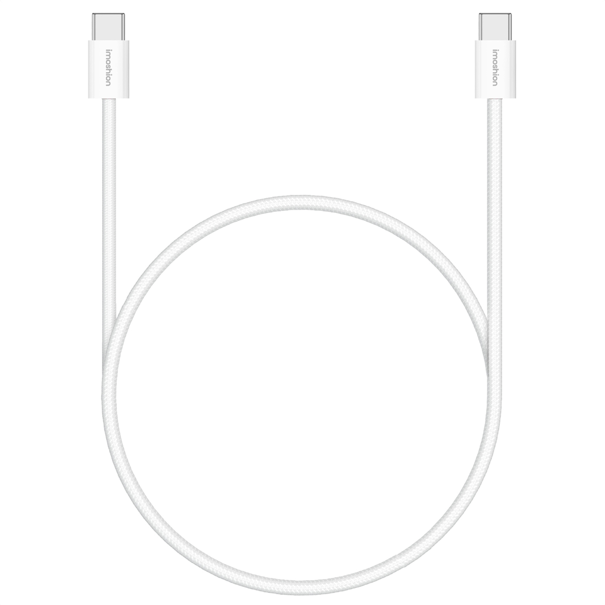 imoshion Braided USB-C naar USB-C kabel 60W - 1 meter - Wit
