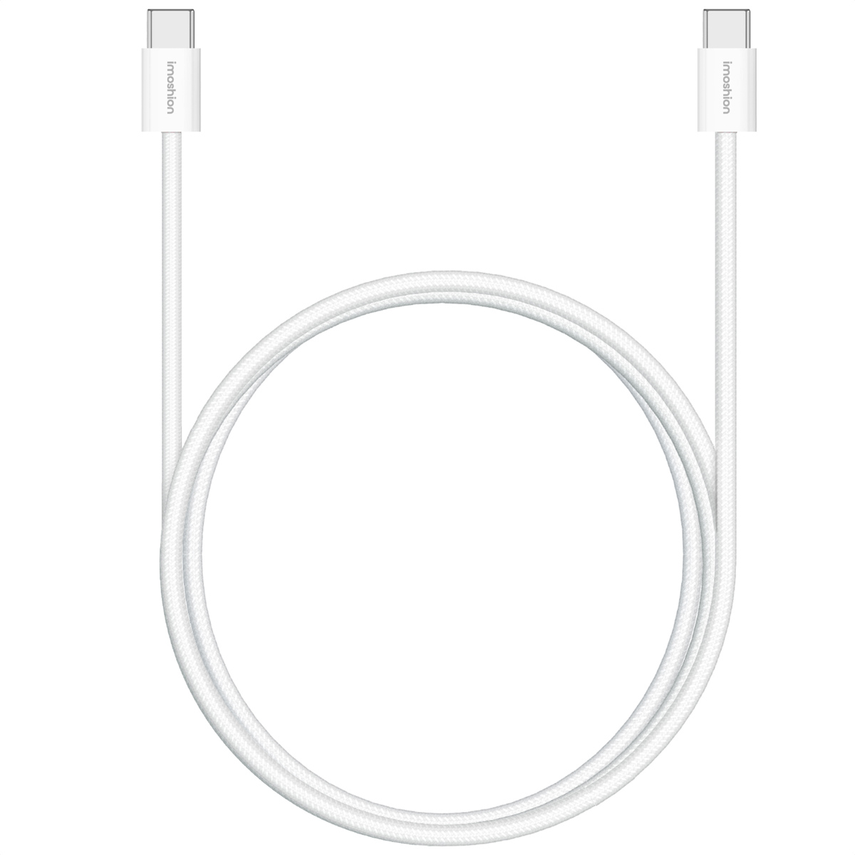 imoshion Braided USB-C naar USB-C kabel 60W - 2 meter - Wit