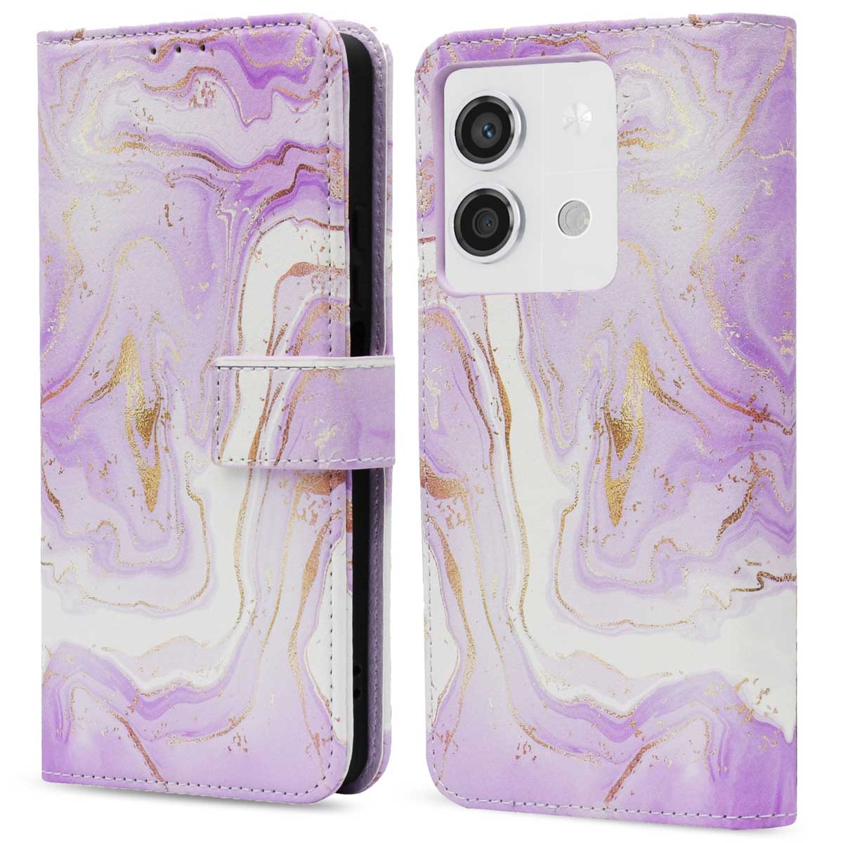 imoshion Design Bookcase voor de Xiaomi Redmi Note 13 (5G) - Purple Marble