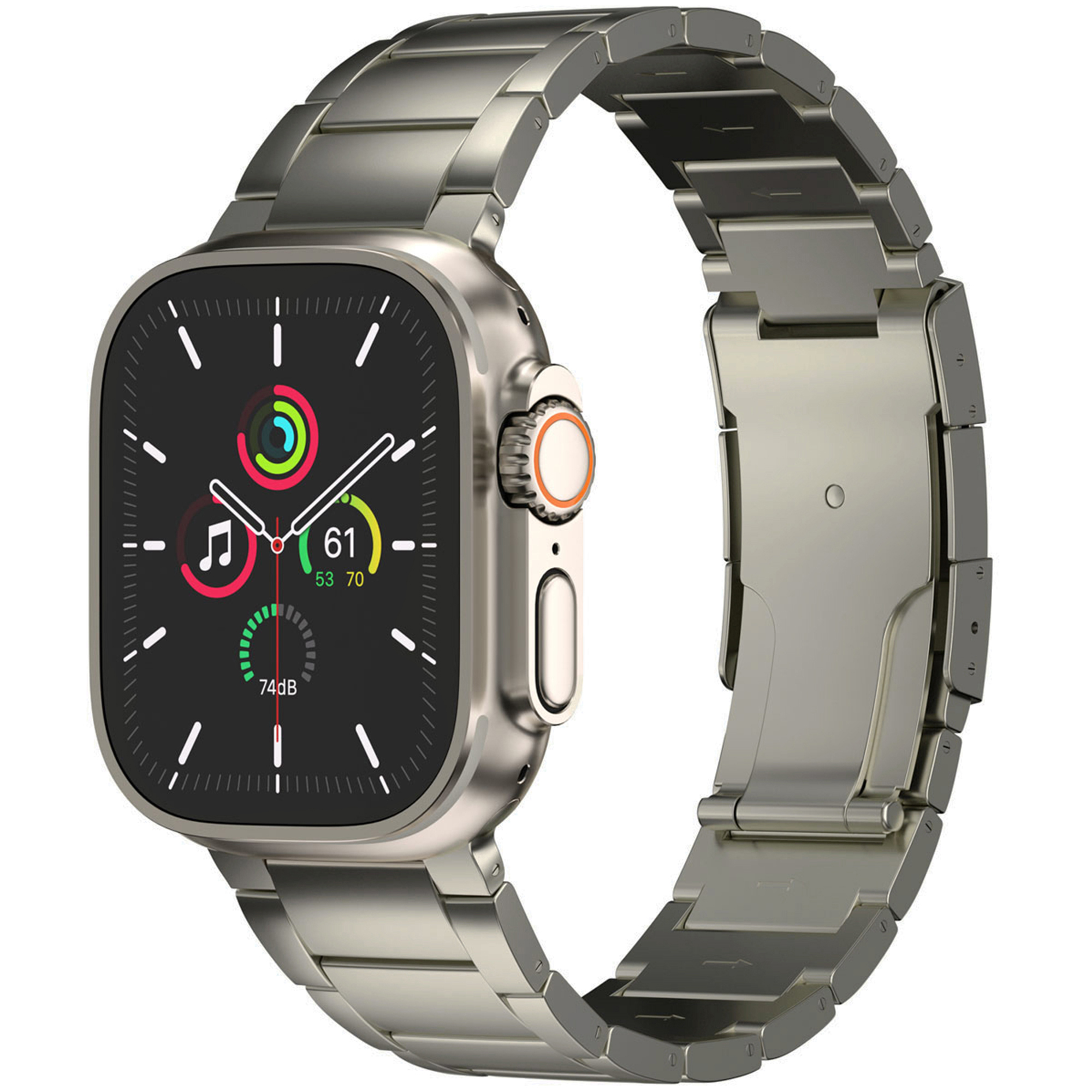 Accezz Mat Titanium bandje voor de Apple Watch | 44/45/46/49 mm - Titanium