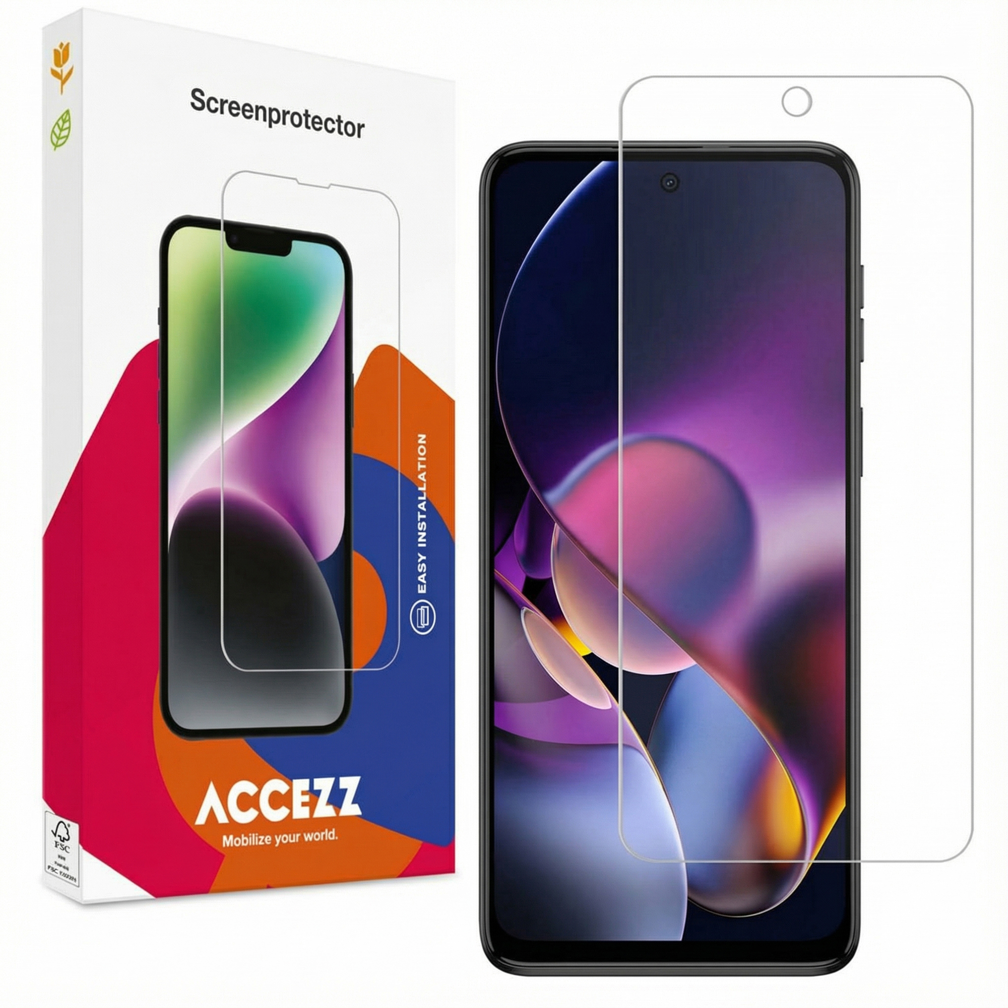 Accezz Gehard Glas Screenprotector voor de Motorola Moto G54