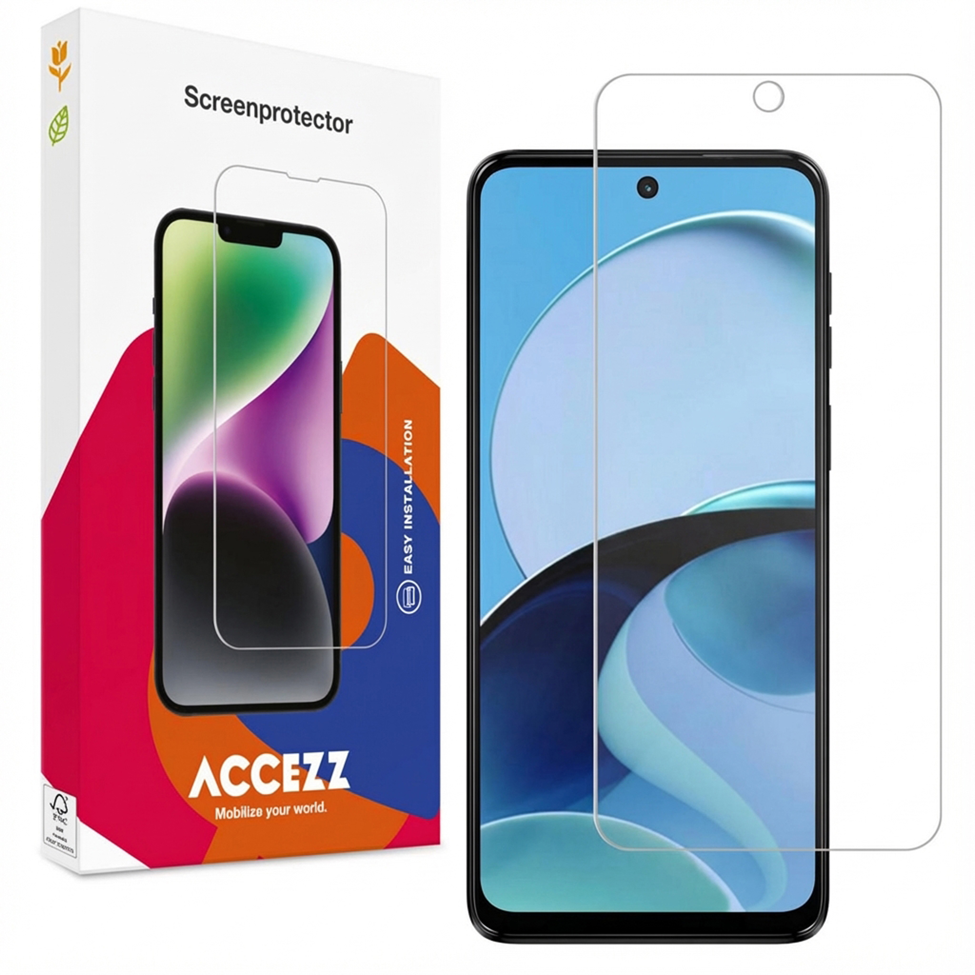 Accezz Protection d'écran en verre trempé Motorola Moto G14