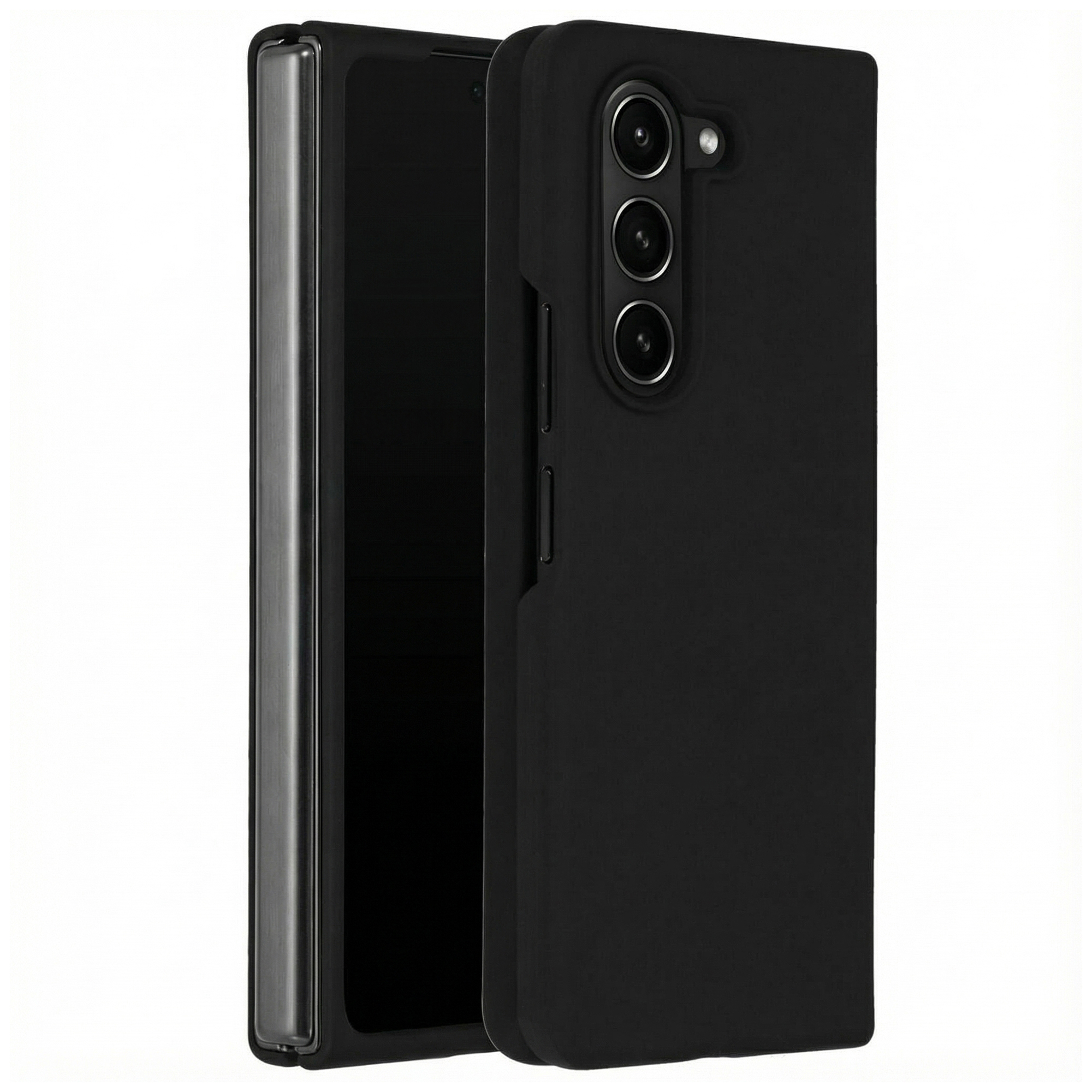 Accezz Coque Liquid Silicone Samsung Galaxy Z Fold 5 - Noir