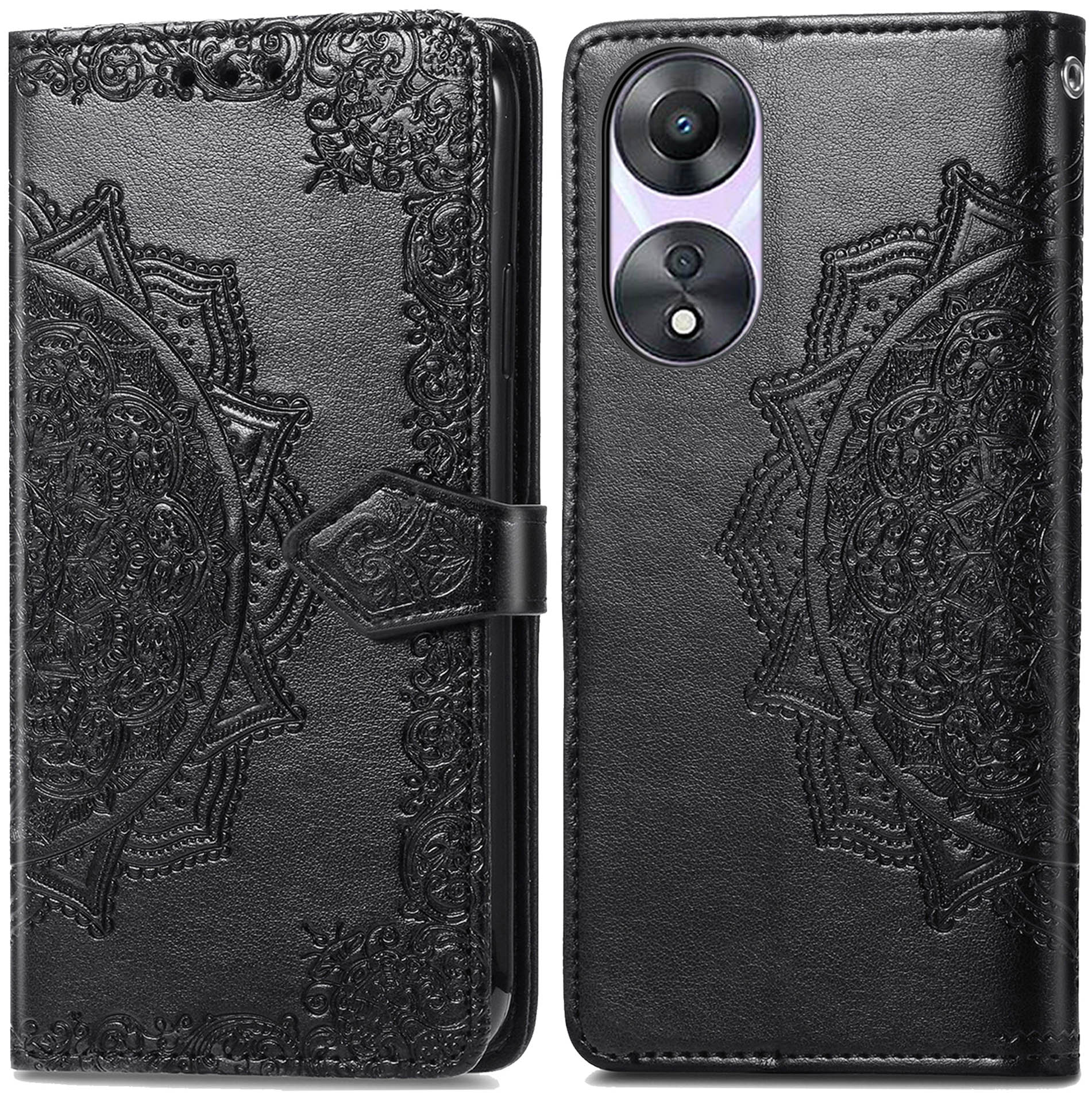 imoshion Mandala Bookcase voor de Oppo A58 - Zwart