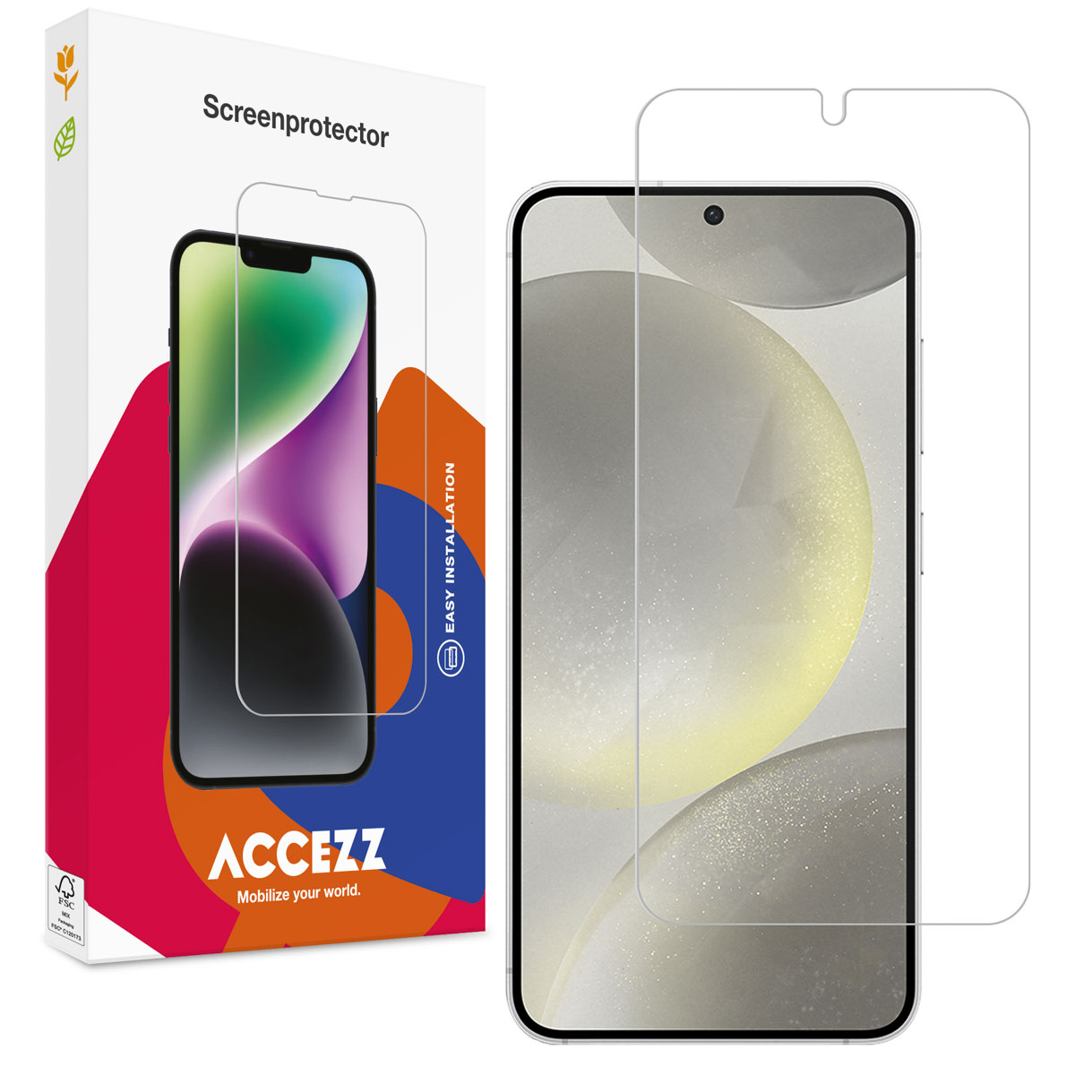 Accezz Gehard Glas Screenprotector voor de Samsung Galaxy S25 / S24