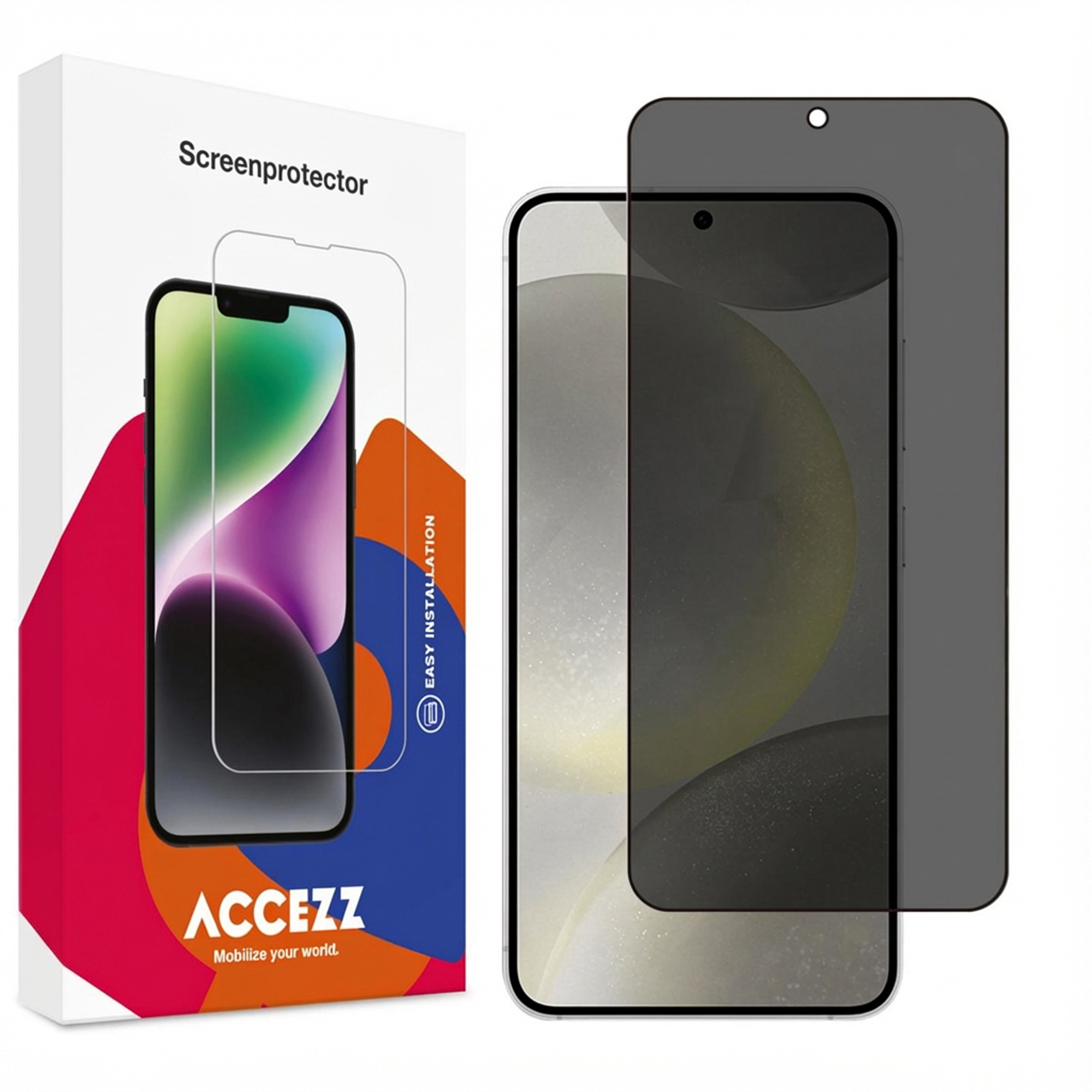 Accezz Gehard Glas Privacy Screenprotector voor de Samsung Galaxy S25 / S24