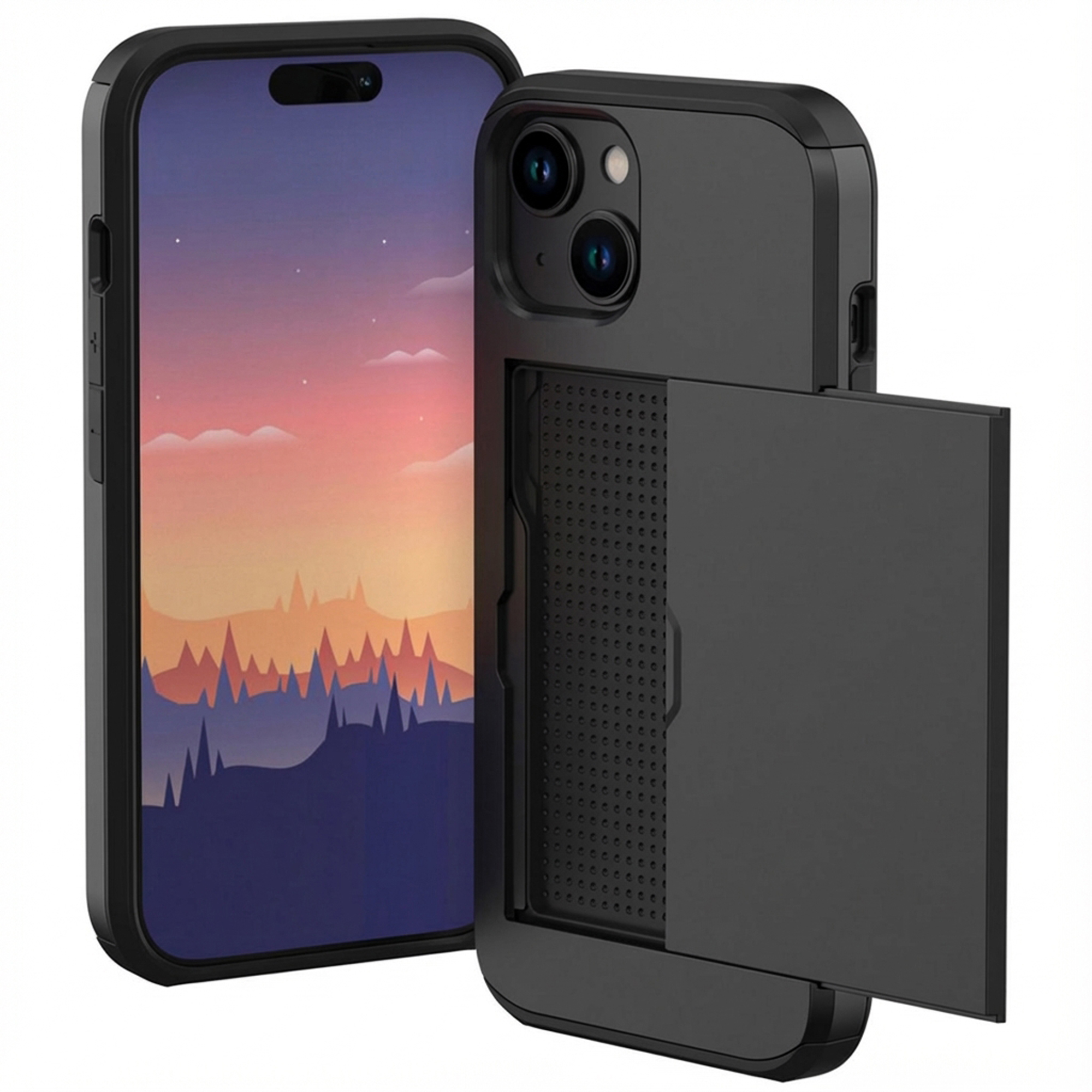 imoshion Backcover met pasjeshouder voor de Apple iPhone 15 - Zwart