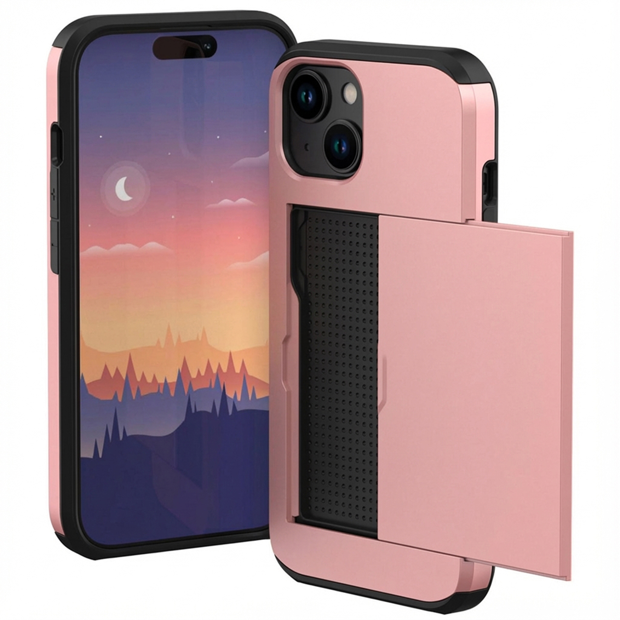 imoshion Backcover met pasjeshouder voor de Apple iPhone 15 - Rosé Goud