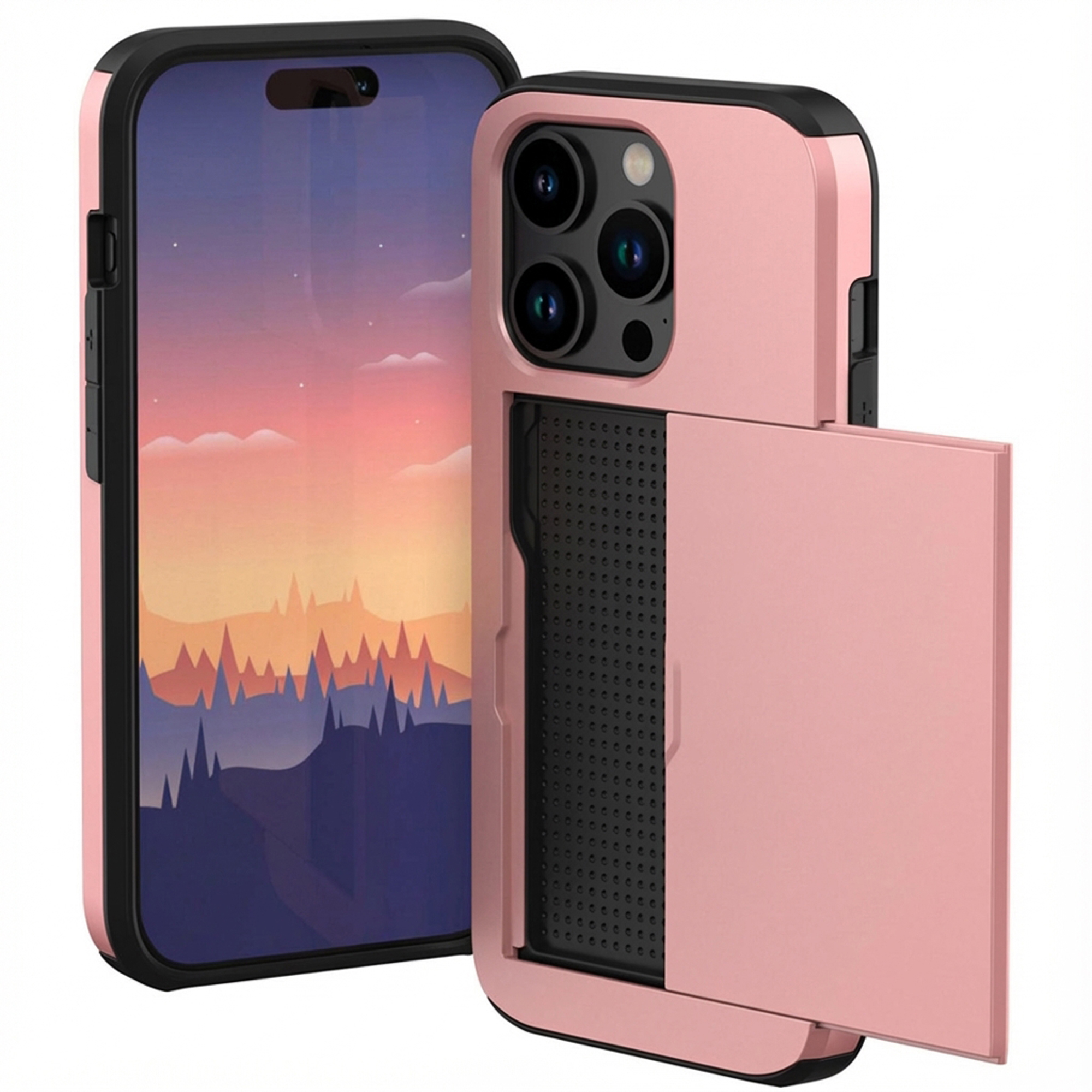 imoshion Backcover met pasjeshouder voor de Apple iPhone 15 Pro - Rosé Goud