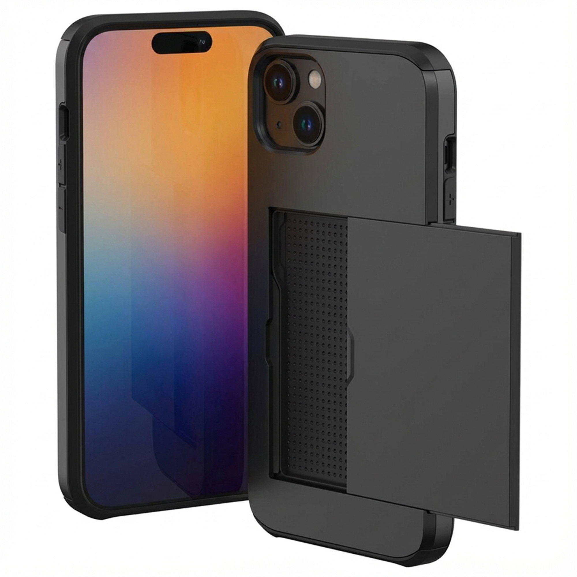 imoshion Backcover met pasjeshouder voor de Apple iPhone 15 Plus - Zwart