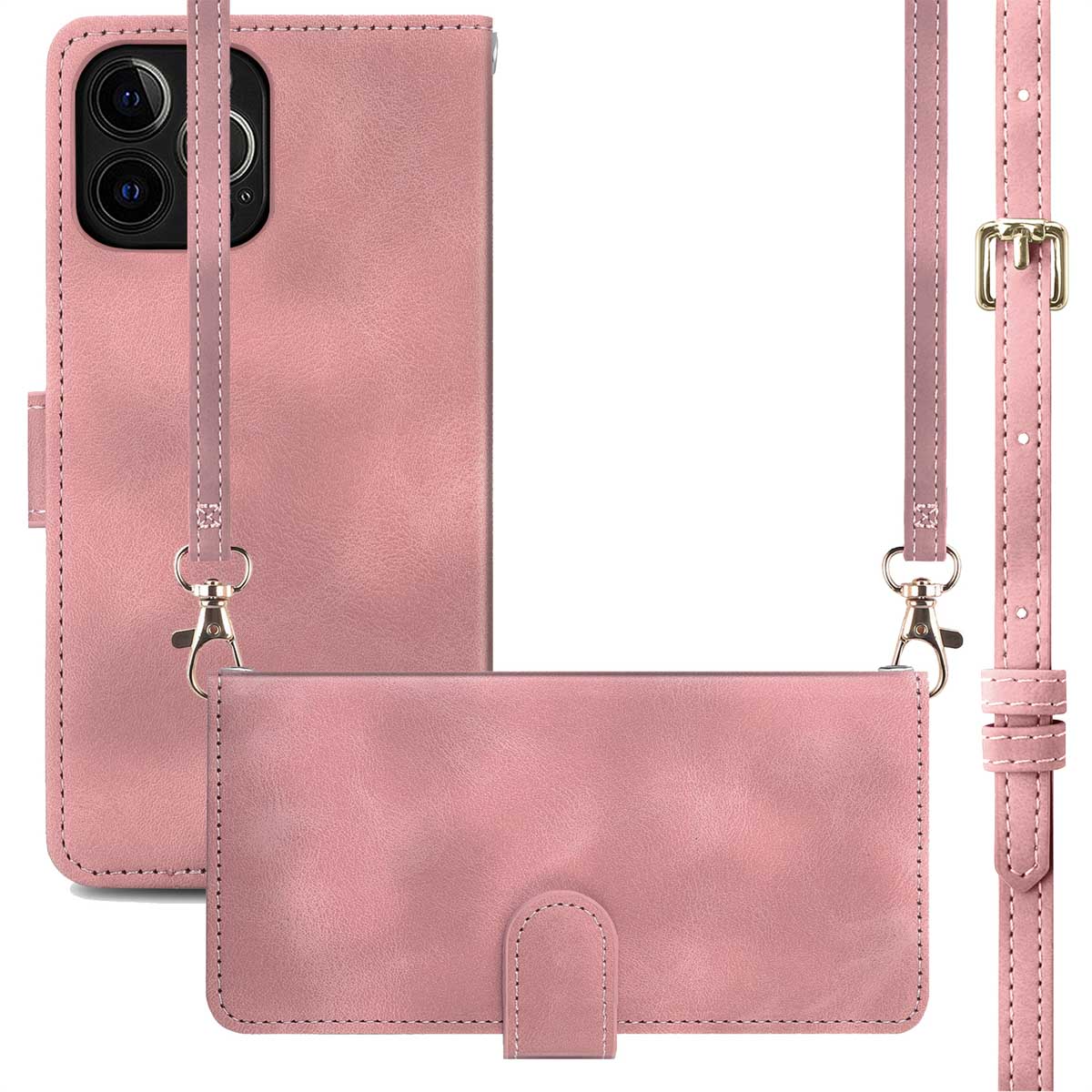 imoshion Bookcase met koord voor de Apple iPhone 12 (Pro) - Roze