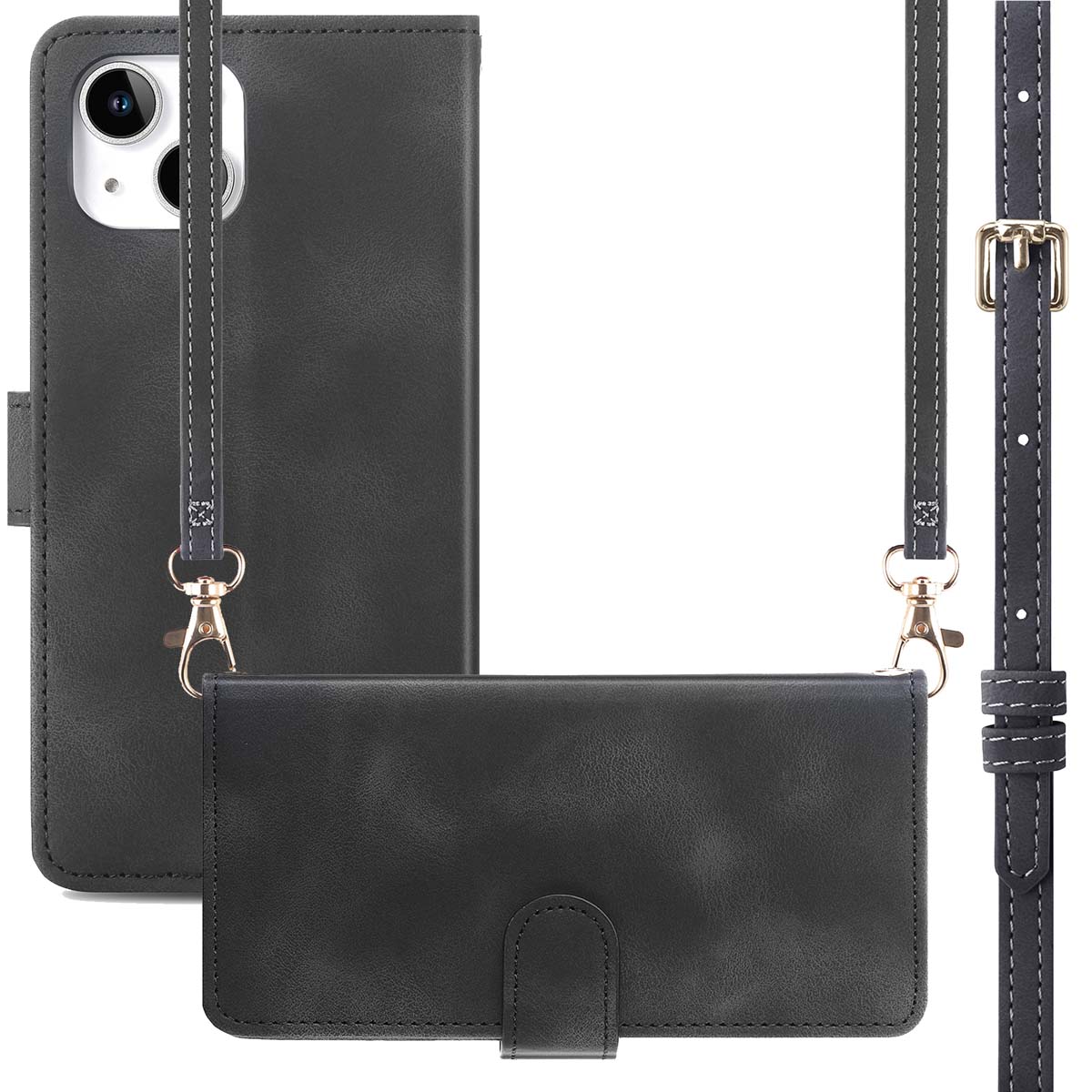 imoshion Bookcase met koord voor de Apple iPhone 14 / 13 - Zwart