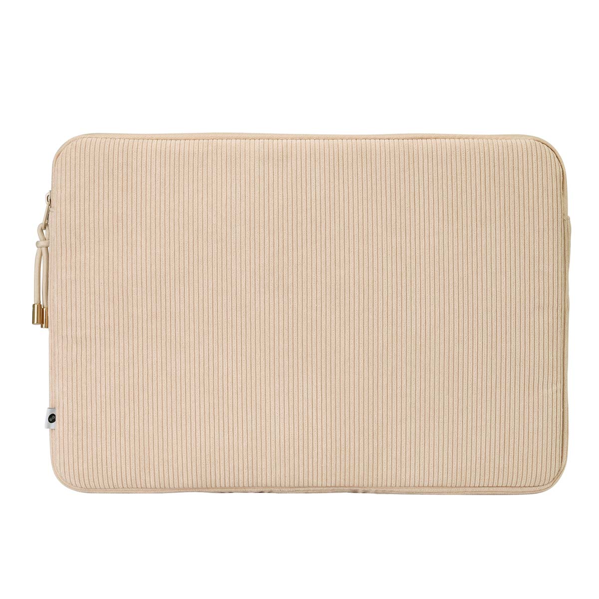 Selencia Pochette ordinateur Corduroy 13-14 pouces - Beige