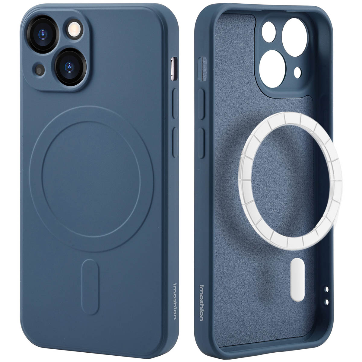 imoshion Coque Couleur avec MagSafe Apple iPhone 13 Mini - Bleu foncé