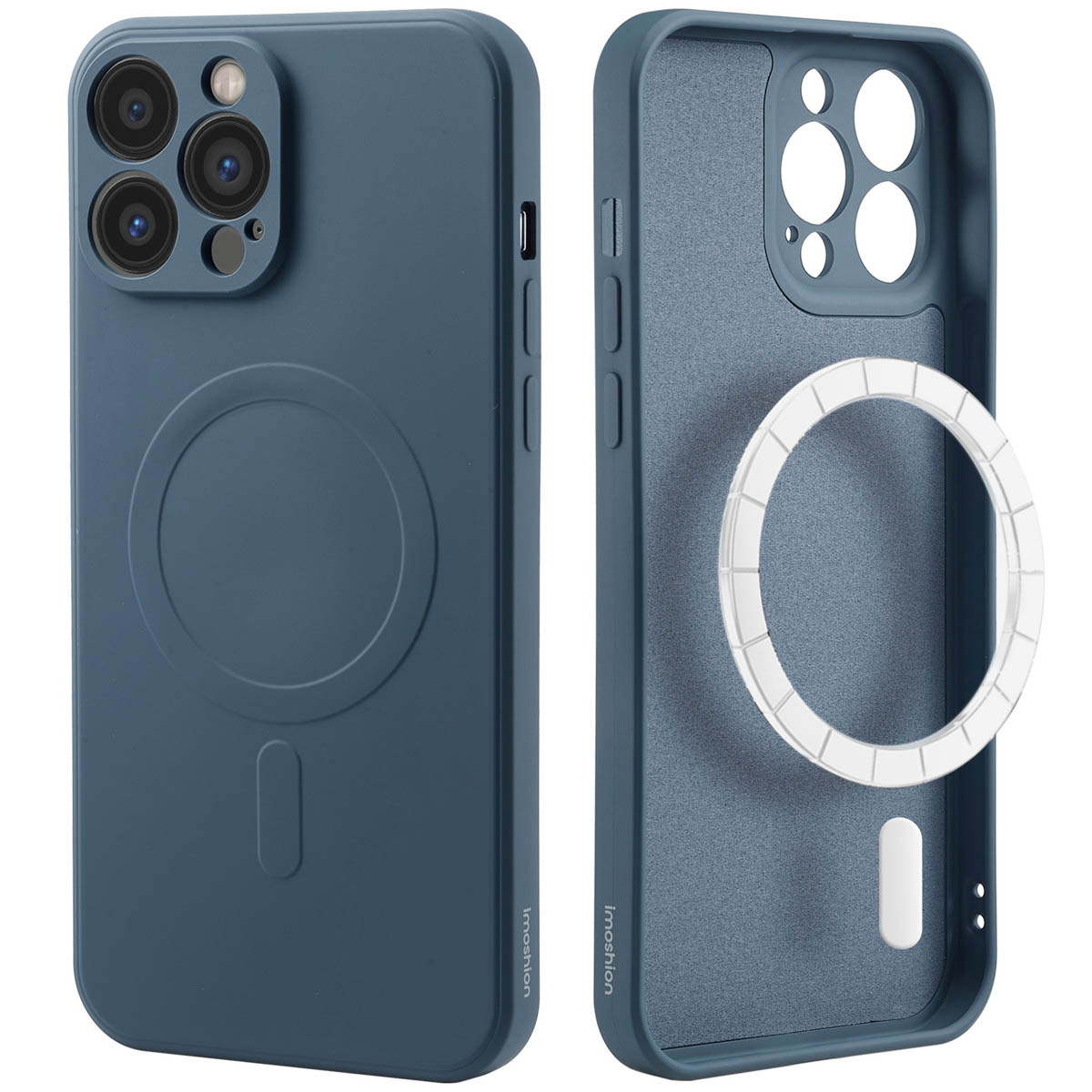 imoshion Coque Couleur avec MagSafe Apple iPhone 13 Pro Max - Bleu foncé