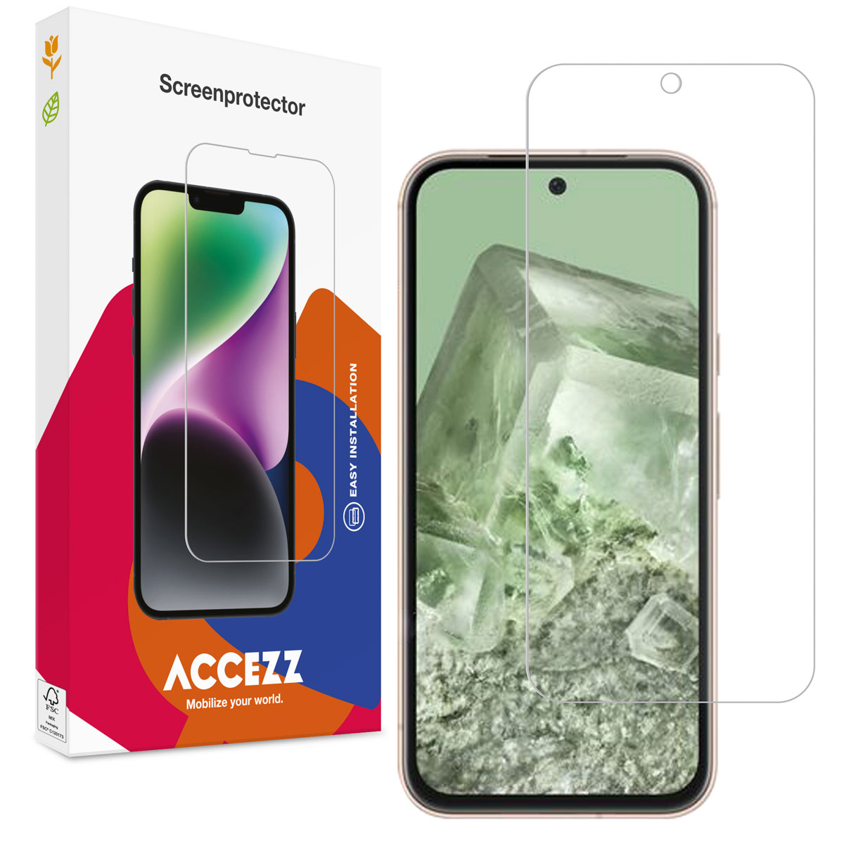 Accezz Gehard Glas Screenprotector voor de Google Pixel 8a