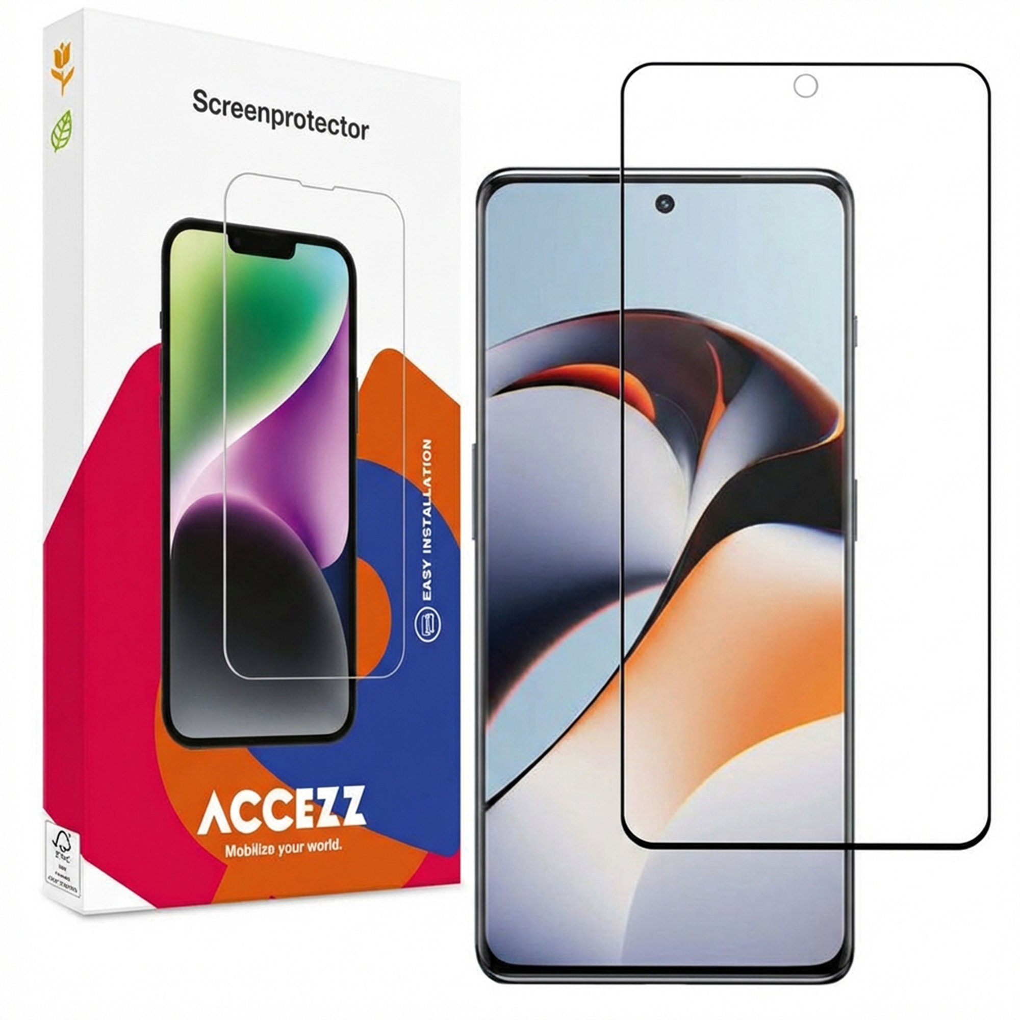 Accezz Protection d'écran en verre trempé Full Cover OnePlus 12R