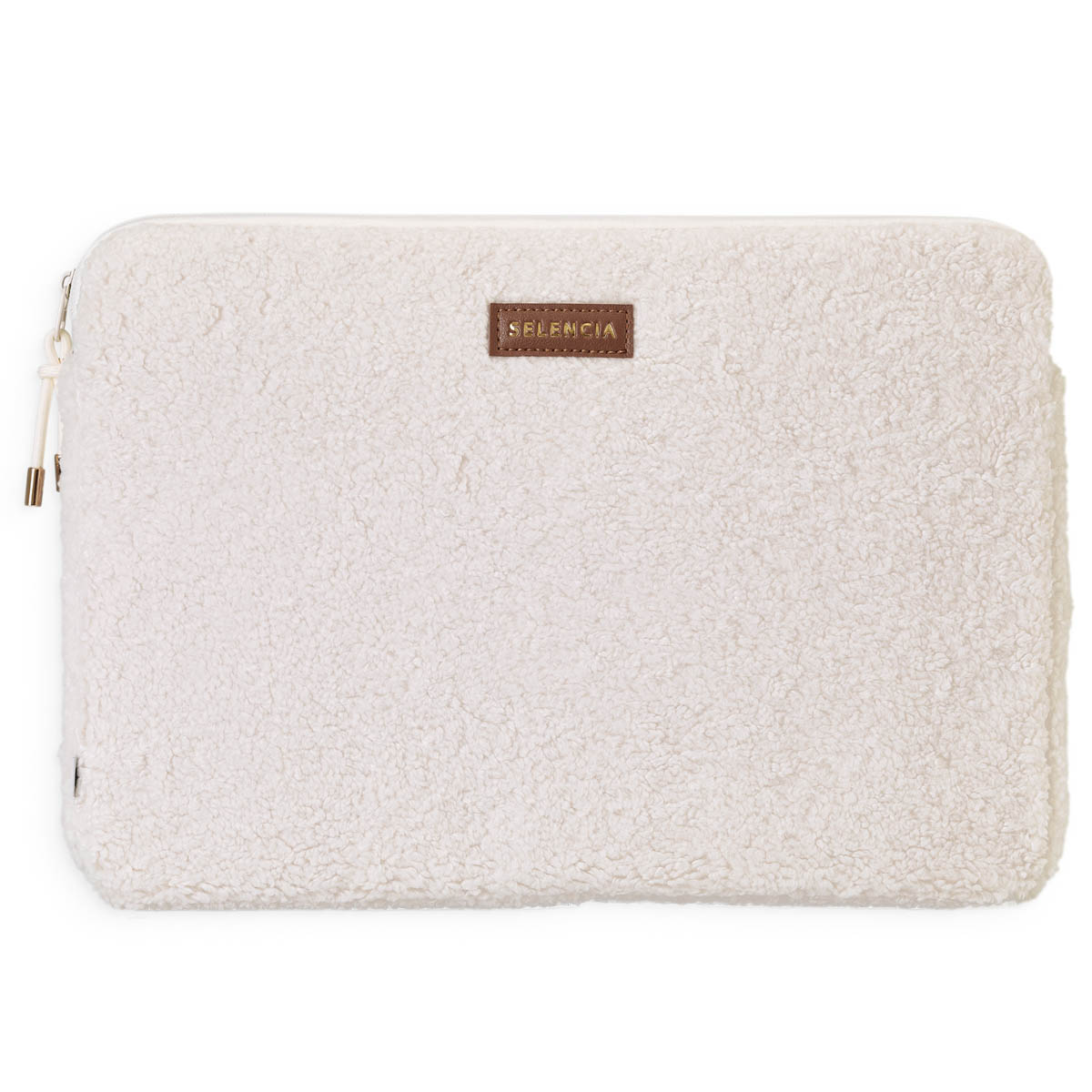 Selencia Housse laptop teddy 13-14 pouces - Latte