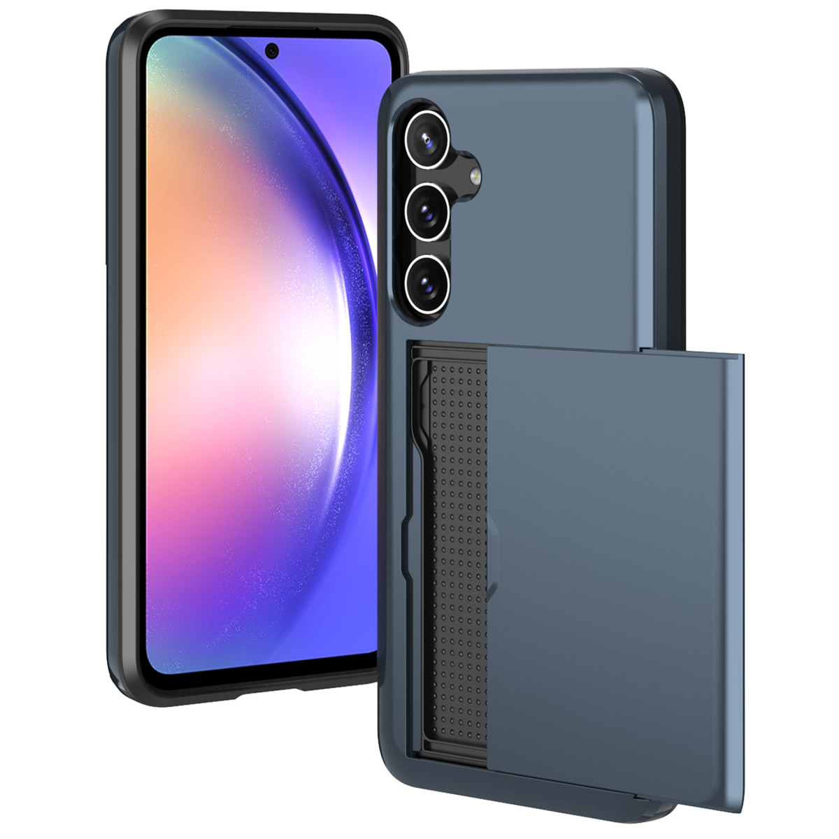 imoshion Backcover met pasjeshouder voor de Samsung Galaxy A55 - Donkerblauw