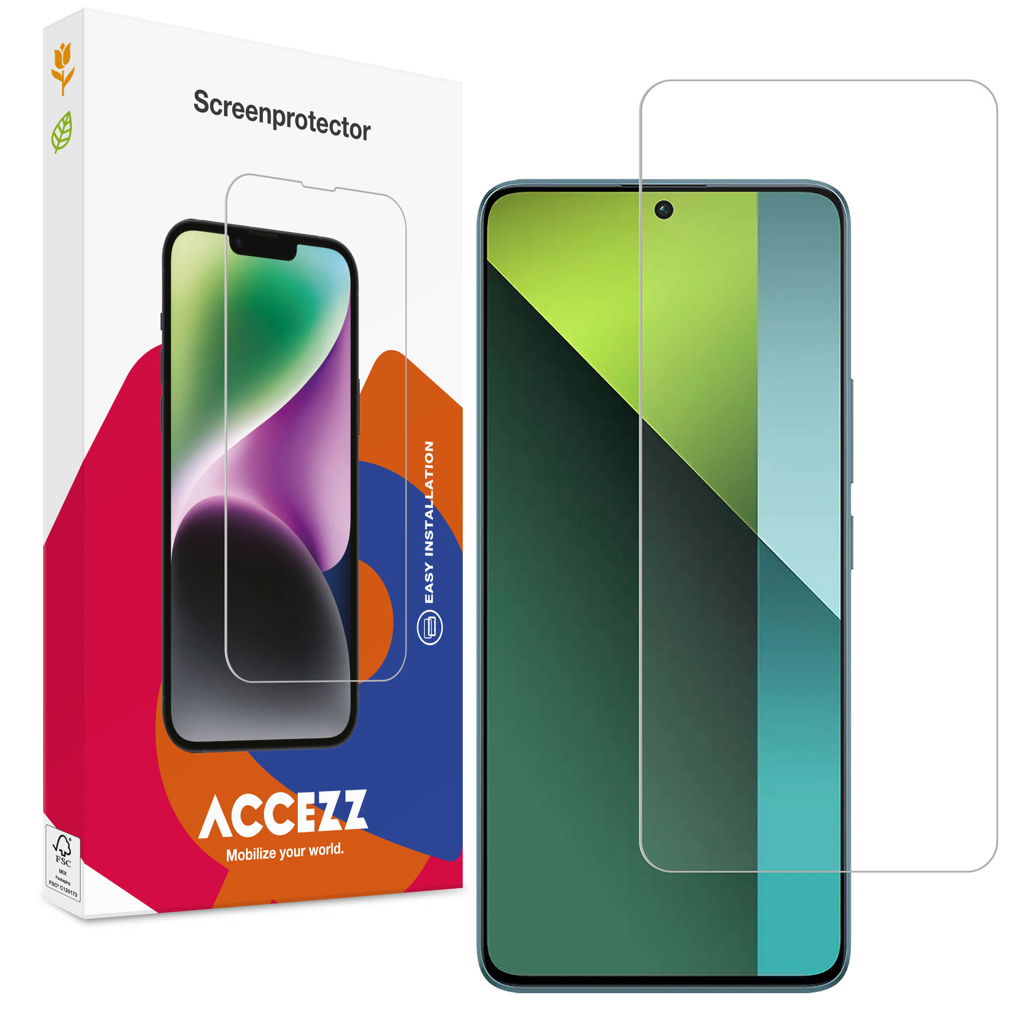 Accezz Gehard Glas Screenprotector voor de Xiaomi Redmi Note 13 Pro (5G) / Poco X6