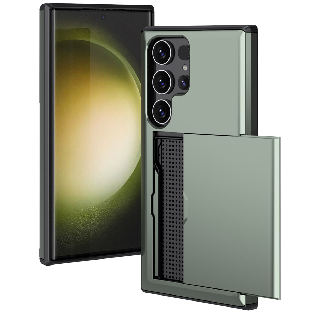 imoshion Backcover met pasjeshouder voor de Samsung Galaxy S24 Ultra - Donkergroen