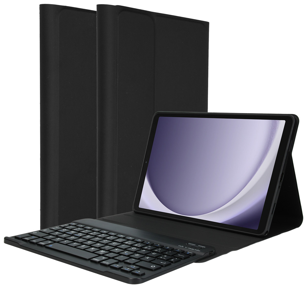 Accezz Bluetooth Keyboard Bookcase voor de Samsung Galaxy Tab A9 8.7 inch - QWERTY / NL - Zwart