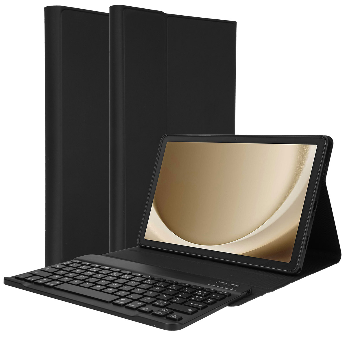 Accezz Bluetooth Keyboard Bookcase voor de Samsung Galaxy Tab A9 Plus - AZERTY / FR - Zwart