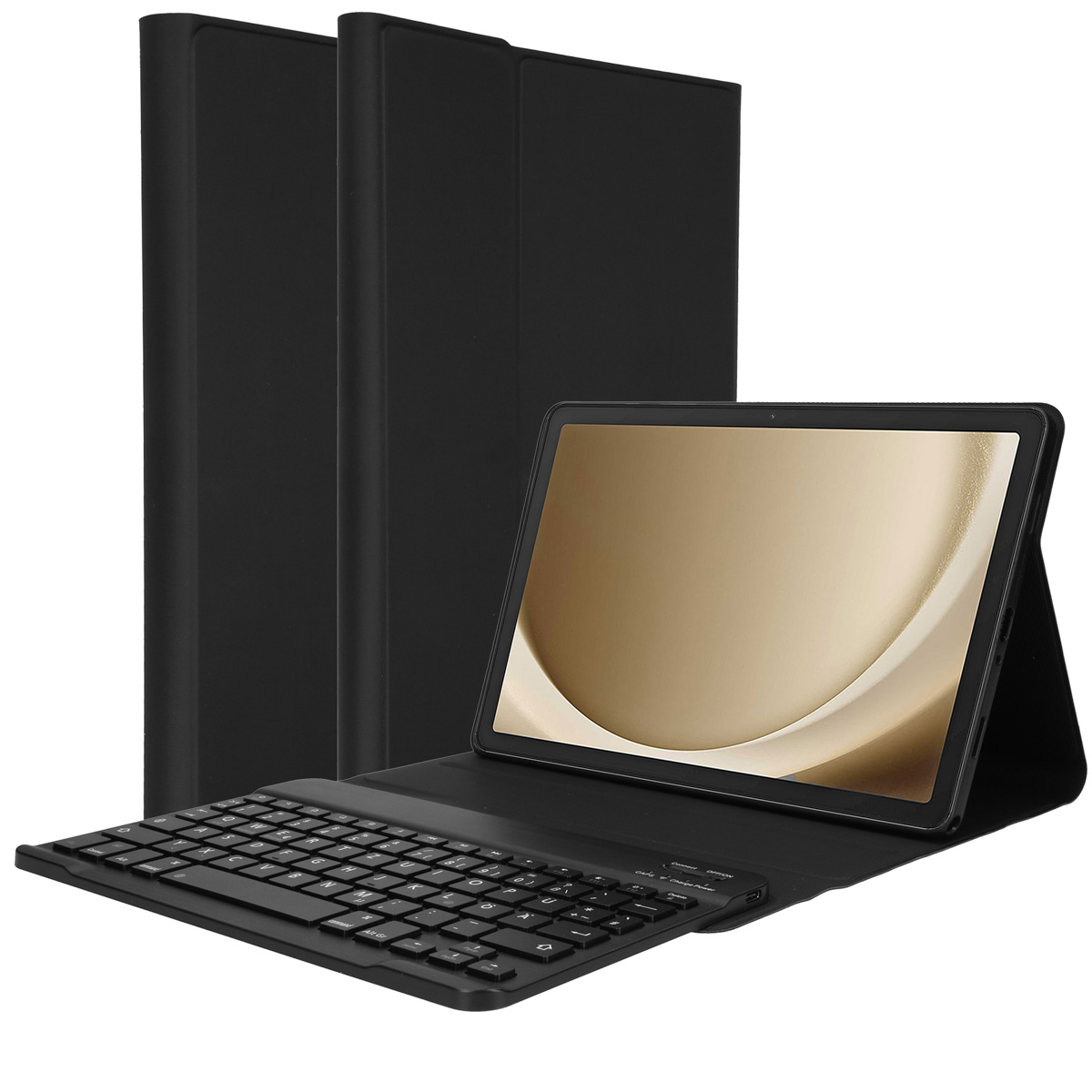 Accezz Bluetooth Keyboard Bookcase voor de Samsung Galaxy Tab A9 Plus - QWERTY / NL - Zwart