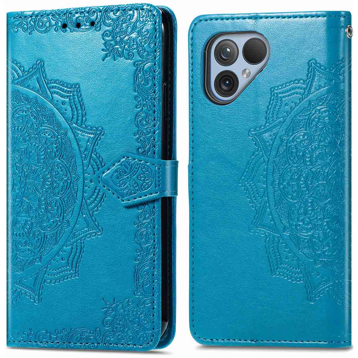 imoshion Mandala Bookcase voor de Fairphone 5 - Turquoise