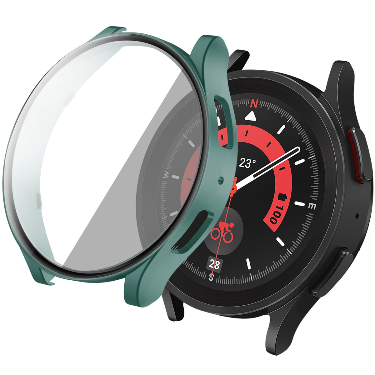 imoshion Full Cover Hardcase voor de Samsung Galaxy Watch 6 - 44 mm - Donkergroen