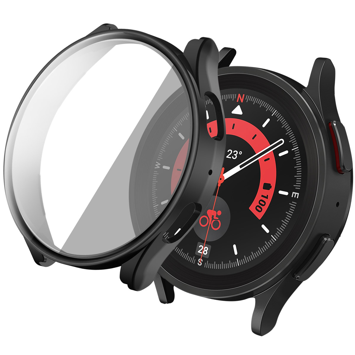 imoshion Full Cover Hardcase voor de Samsung Galaxy Watch 5 - 44 mm - Zwart