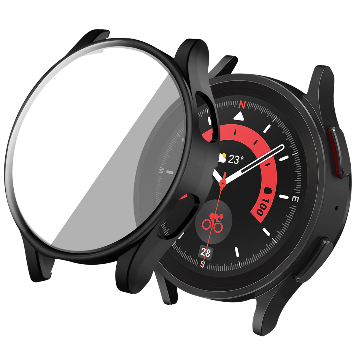 imoshion Full Cover Hardcase voor de Samsung Galaxy Watch 4 - 44 mm - Zwart