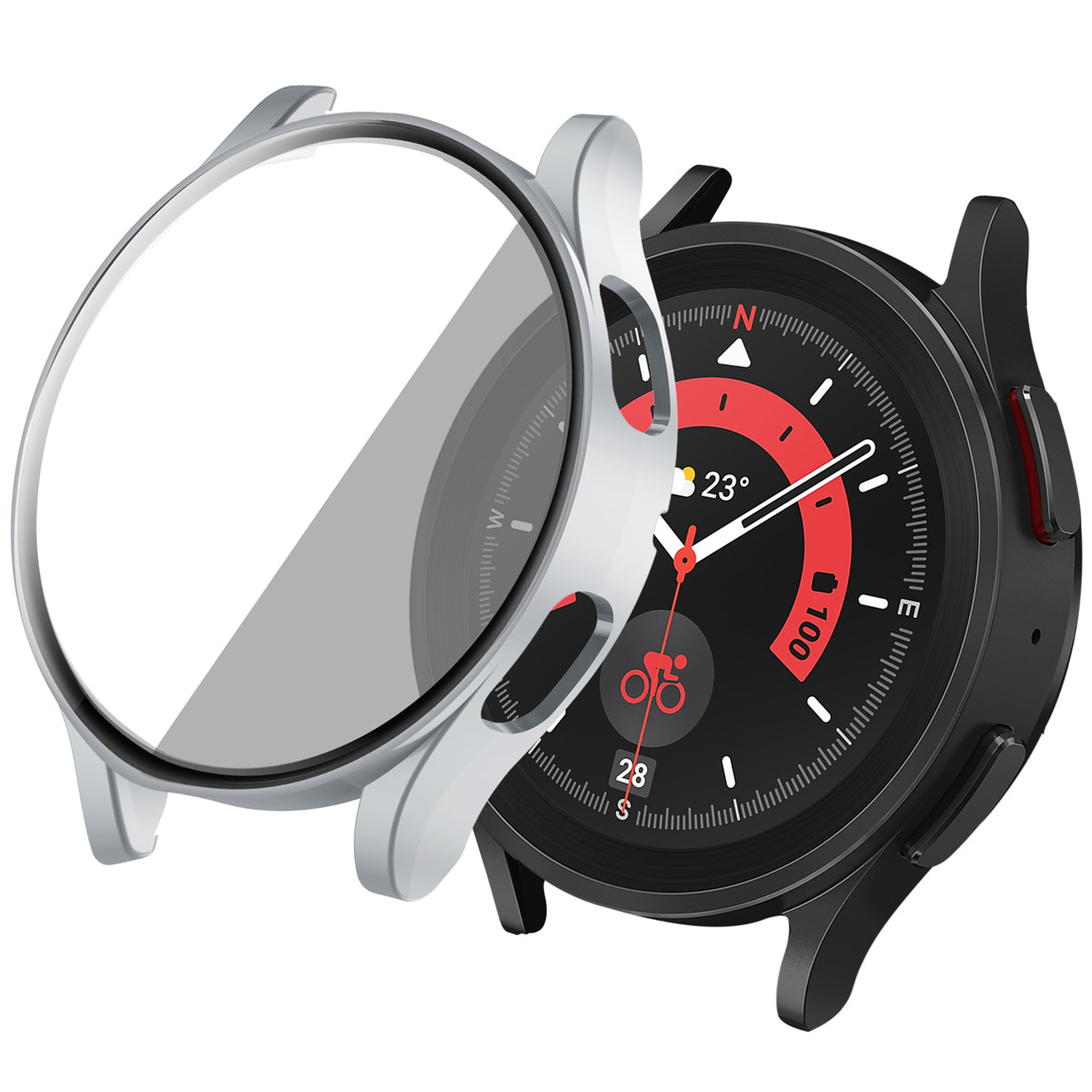 imoshion Full Cover Hardcase voor de Samsung Galaxy Watch 4 - 44 mm - Zilver