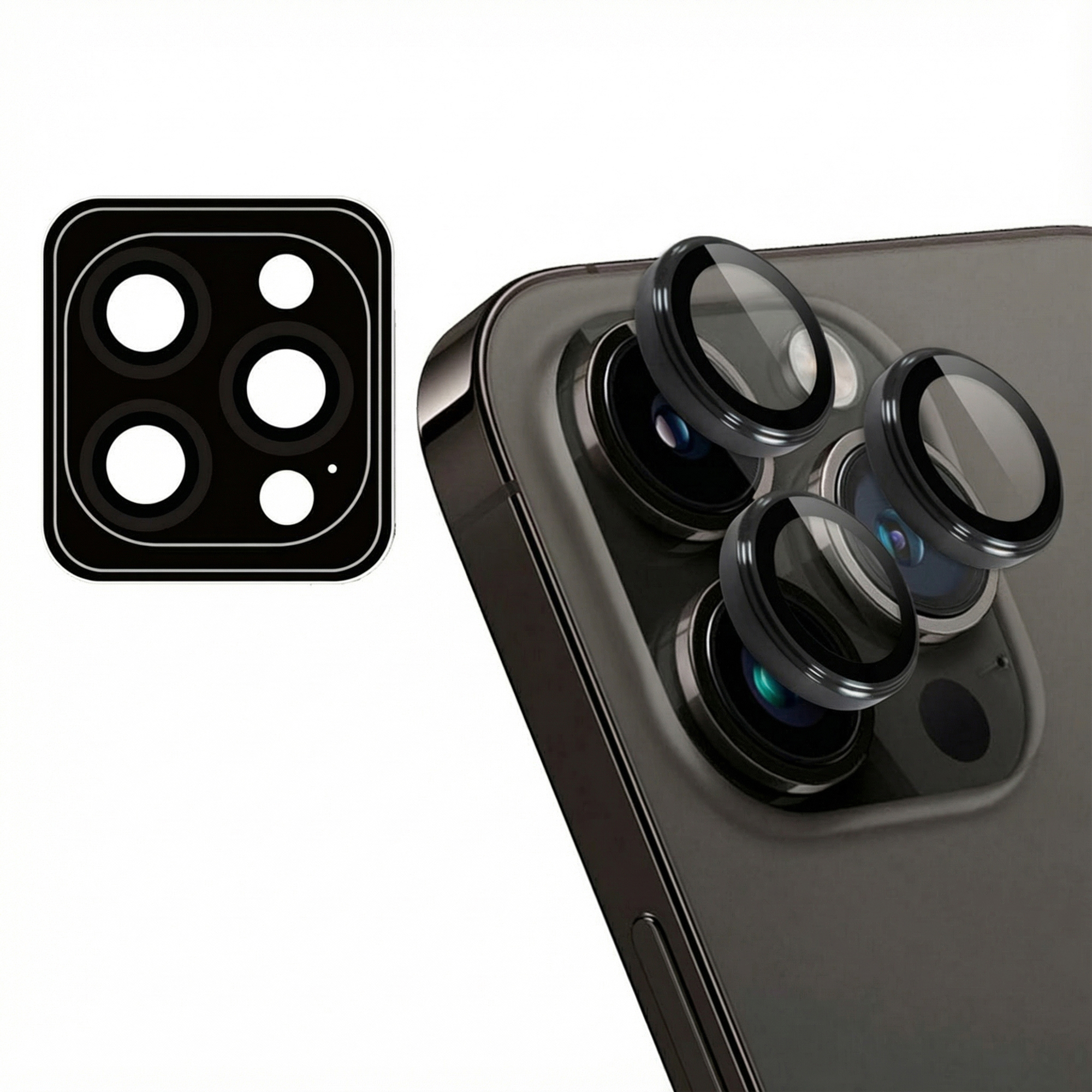 imoshion 2 Pack Camera lens protector voor de Apple iPhone 15 Pro / 15 Pro Max - Zwart