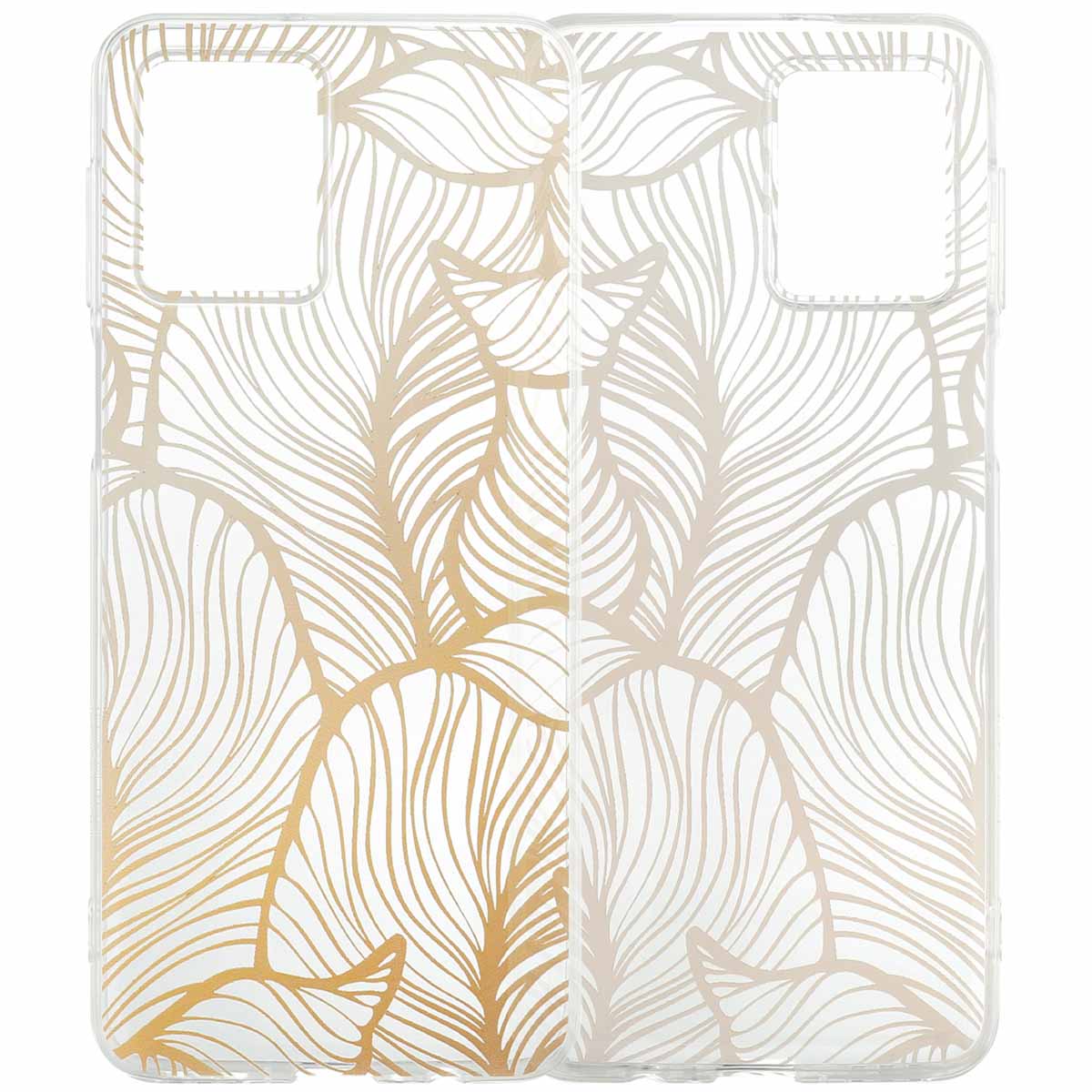 imoshion Coque Design Motorola Moto G54 - Golden Leaves Transparent