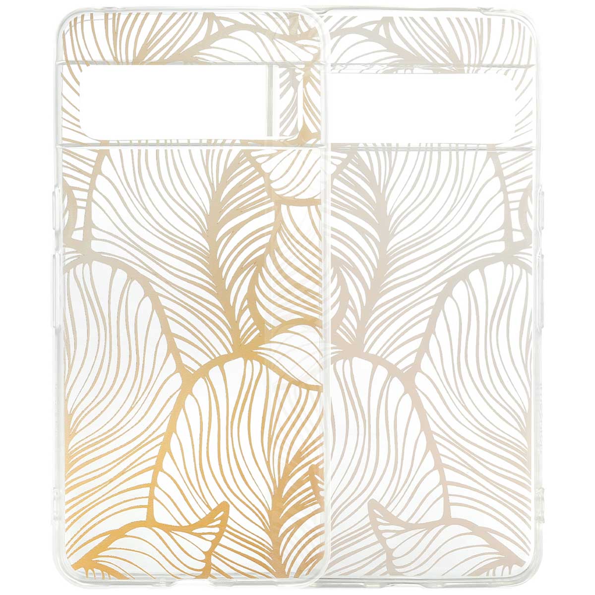 imoshion Coque Design Google Pixel 8 Pro - Golden Leaves Transparent