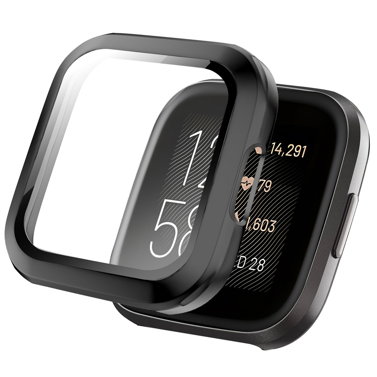 imoshion Full Cover Hardcase voor de Fitbit Versa 2 - Zwart