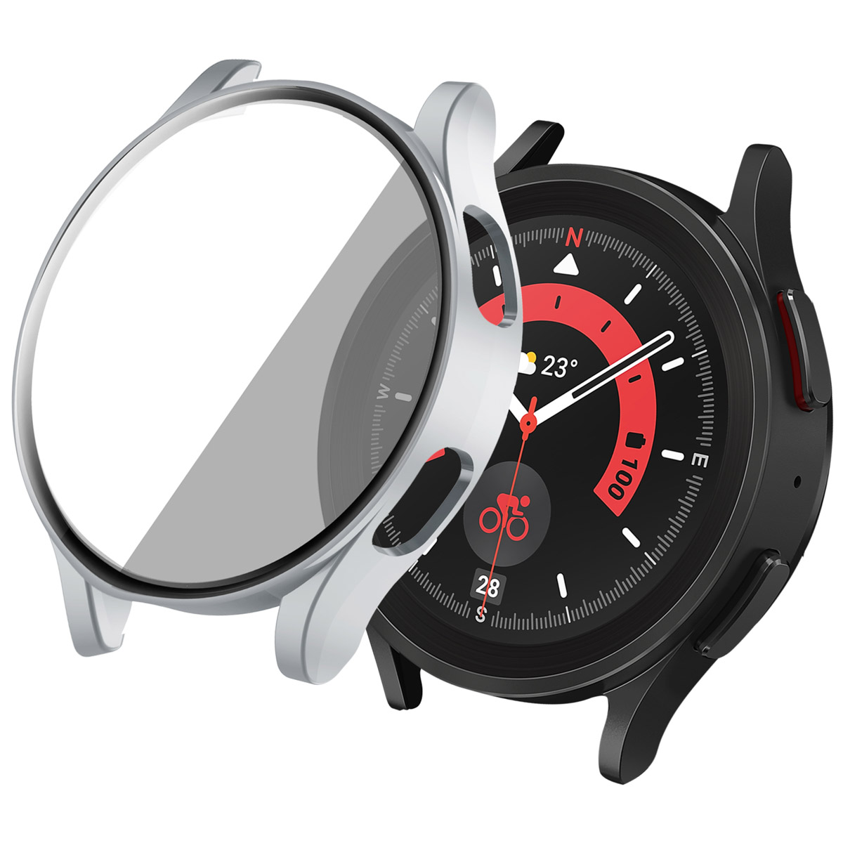 imoshion Full Cover Hardcase voor de Samsung Galaxy Watch 4 - 40 mm - Zilver