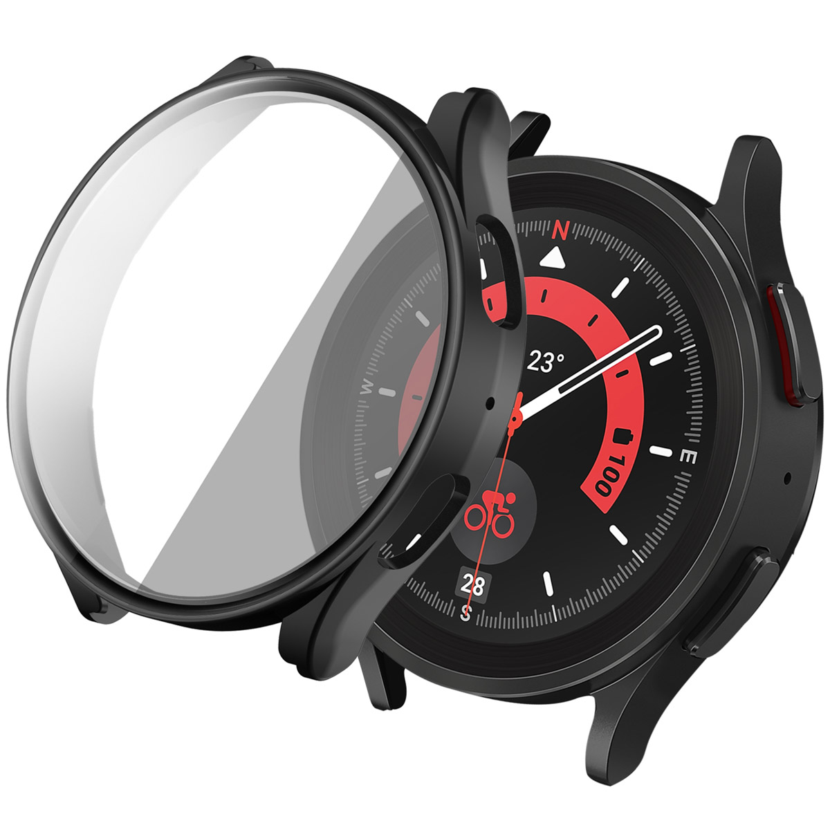 imoshion Full Cover Hardcase voor de Samsung Galaxy Watch 5 - 40 mm - Zwart