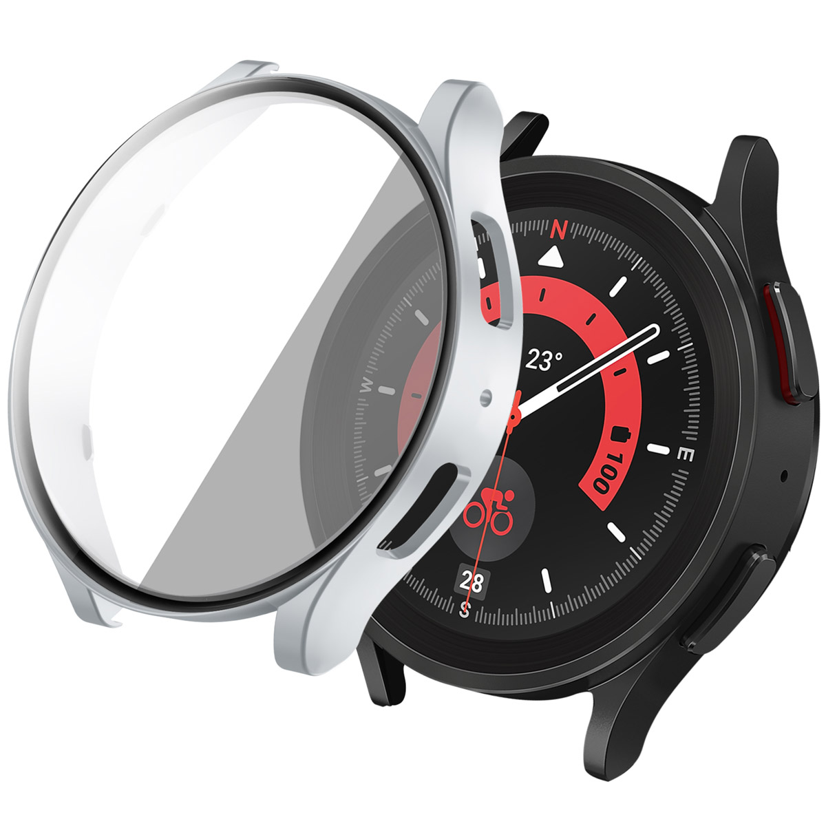 imoshion Full Cover Hardcase voor de Samsung Galaxy Watch 6 - 40 mm - Zilver
