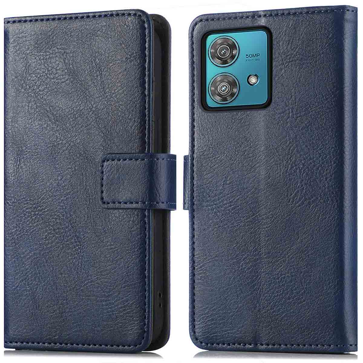 imoshion Luxe Bookcase voor de Motorola Moto G84 - Donkerblauw