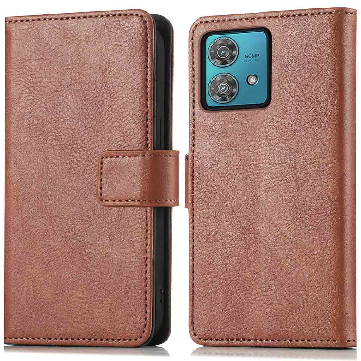 imoshion Luxe Bookcase voor de Motorola Moto G84 - Bruin