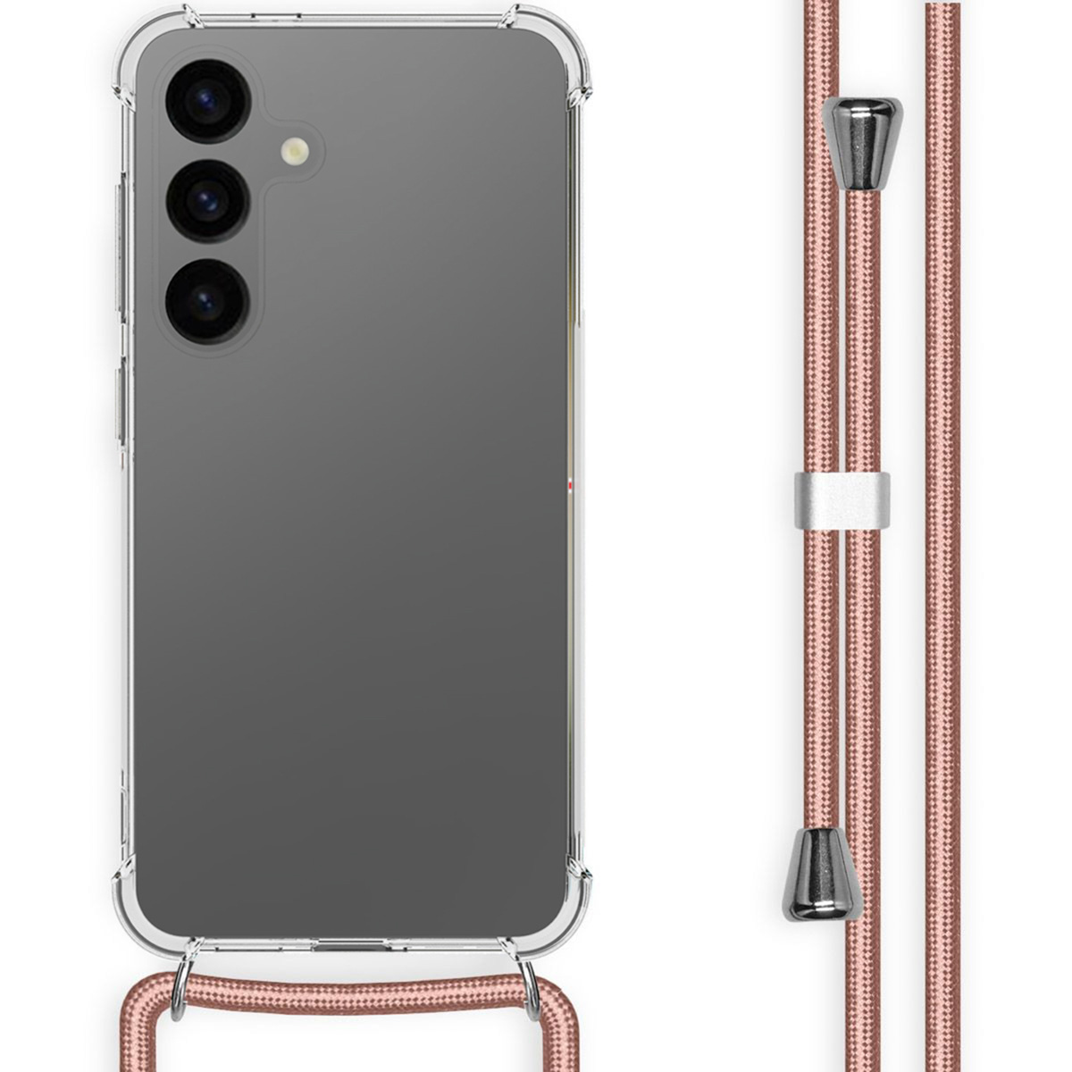 imoshion Coque arrière Transparente avec cordon Samsung Galaxy S24 - Rose Doré
